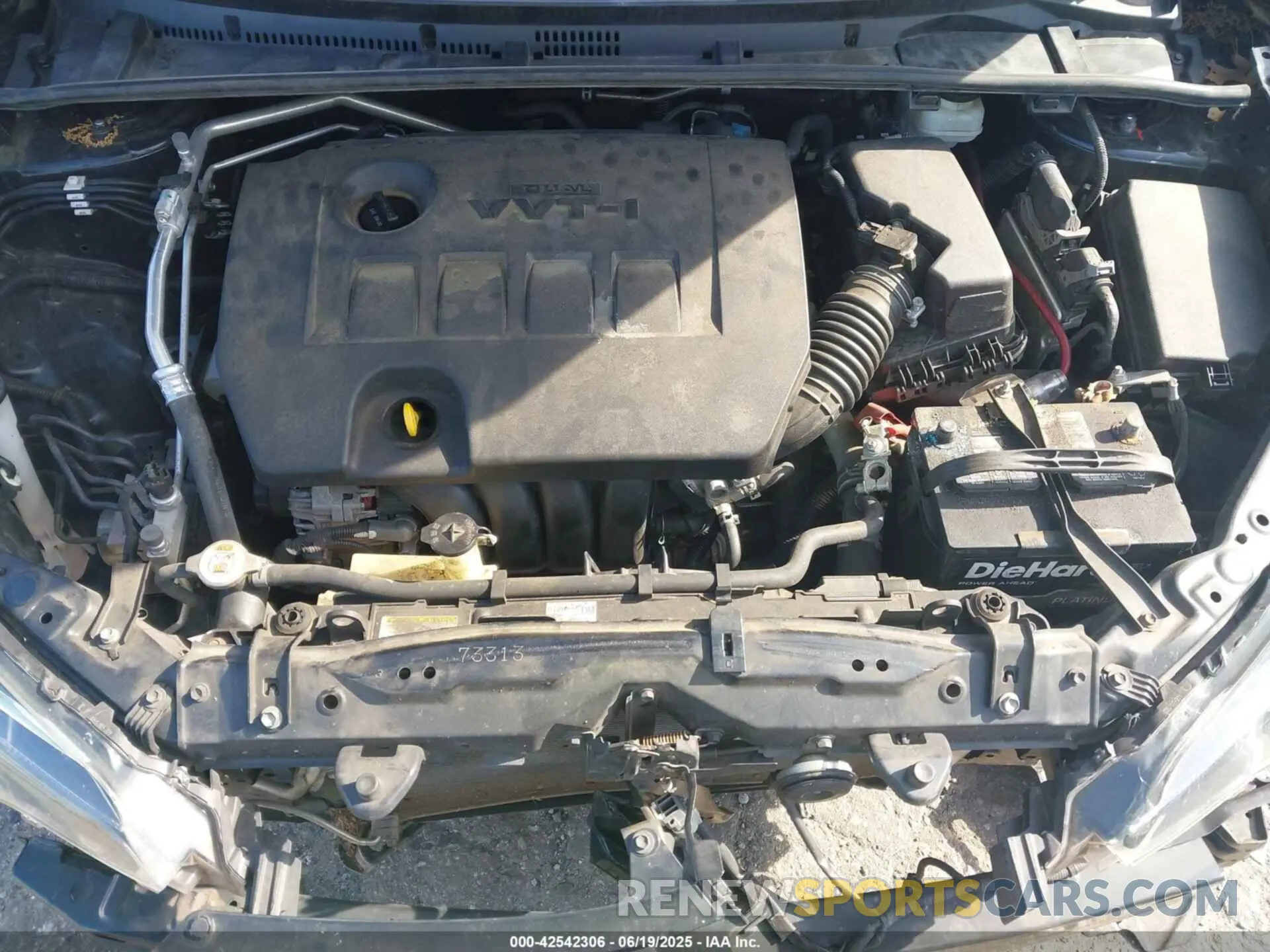 10 fotografías del automóvil dañado 2T1BURHE9KC145130 TOYOTA COROLLA 2019