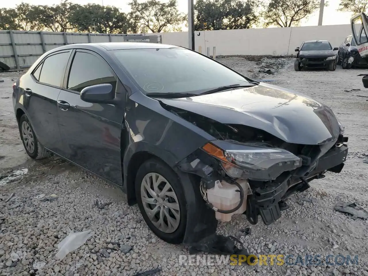 4 fotografías del automóvil dañado 2T1BURHE9KC158198 TOYOTA COROLLA 2019