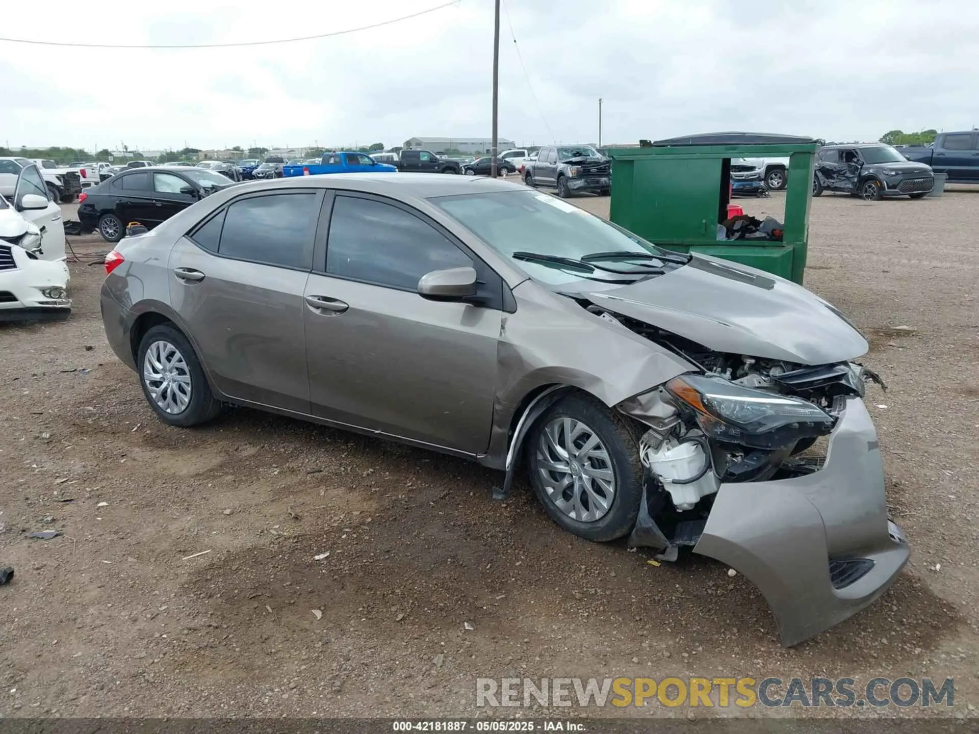 1 fotografías del automóvil dañado 2T1BURHE9KC160145 TOYOTA COROLLA 2019