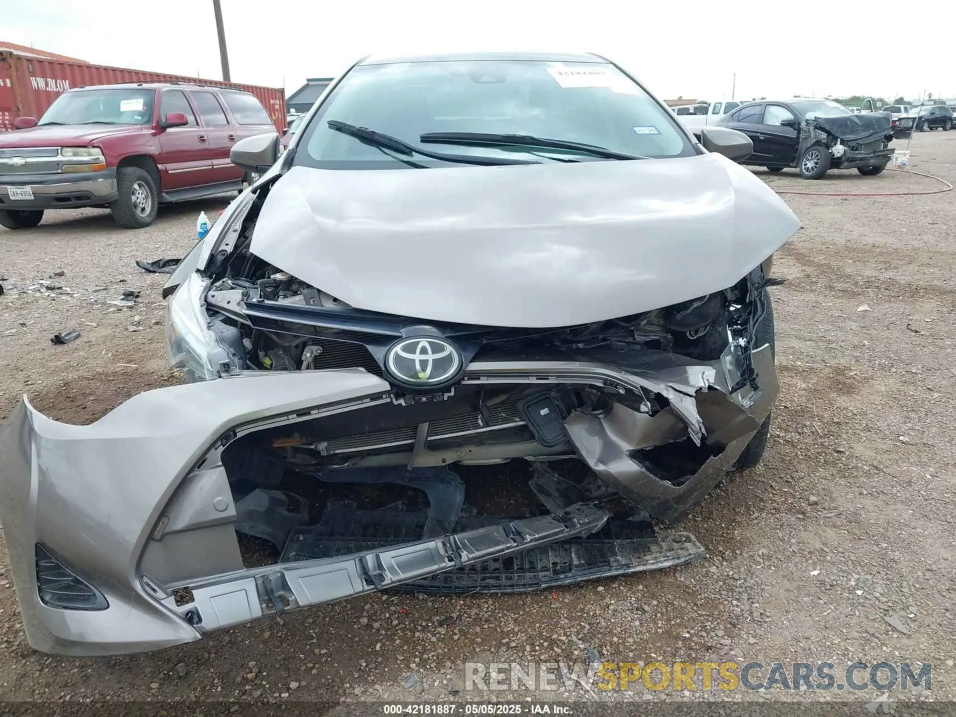 6 fotografías del automóvil dañado 2T1BURHE9KC160145 TOYOTA COROLLA 2019