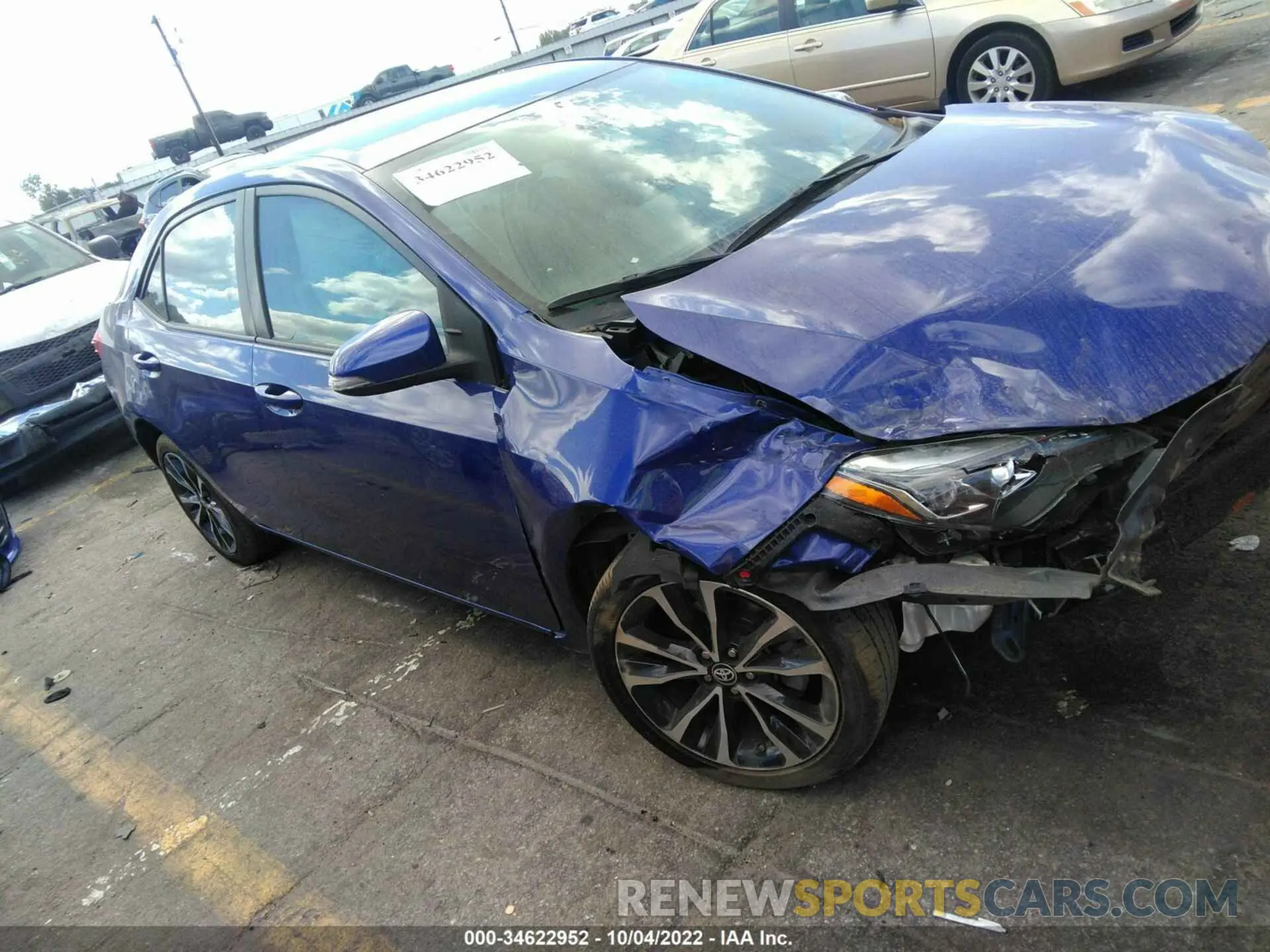 1 fotografías del automóvil dañado 2T1BURHE9KC160470 TOYOTA COROLLA 2019