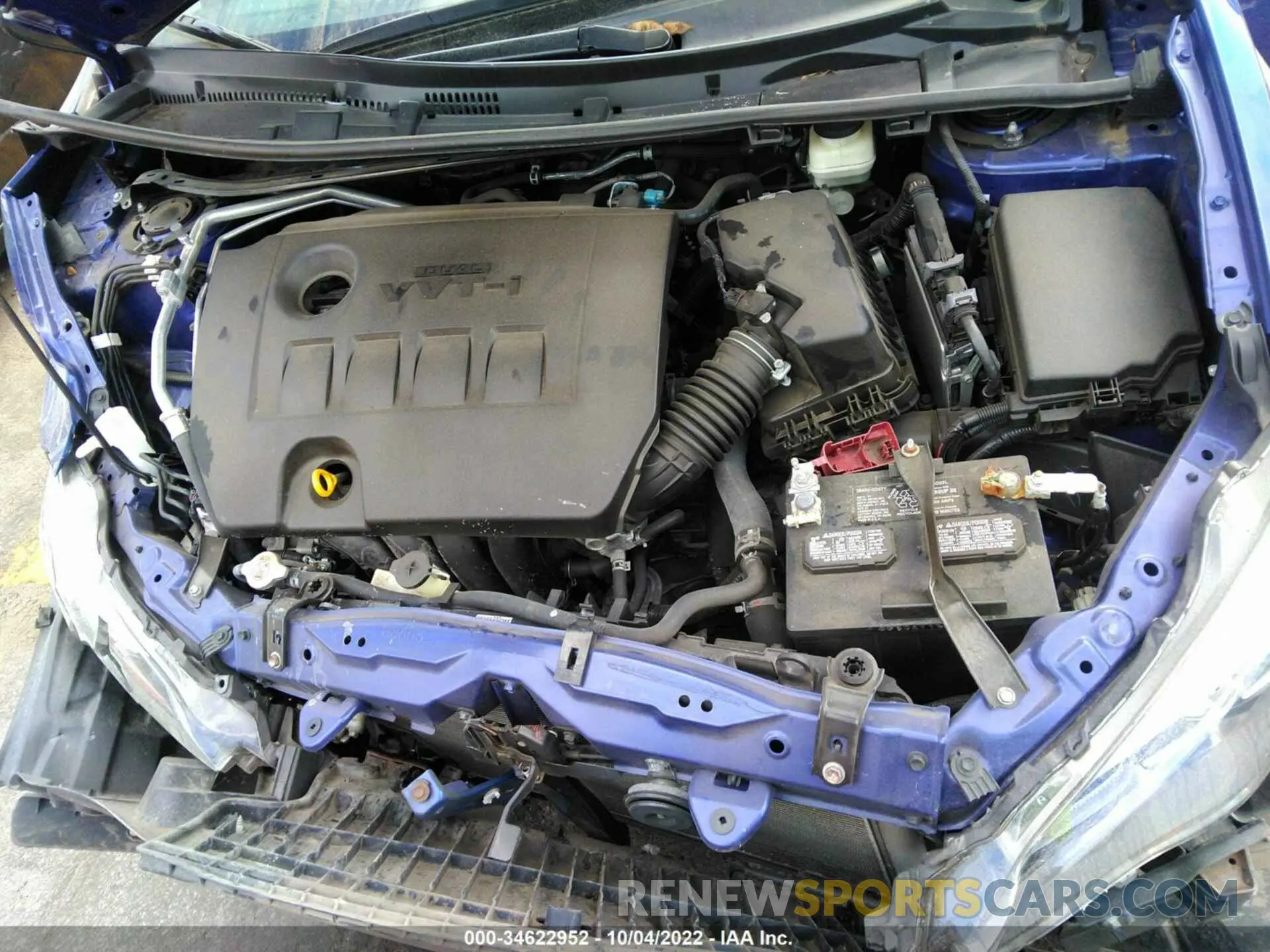 10 fotografías del automóvil dañado 2T1BURHE9KC160470 TOYOTA COROLLA 2019