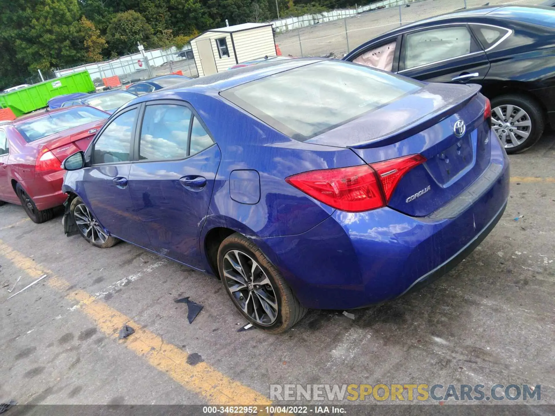 3 fotografías del automóvil dañado 2T1BURHE9KC160470 TOYOTA COROLLA 2019