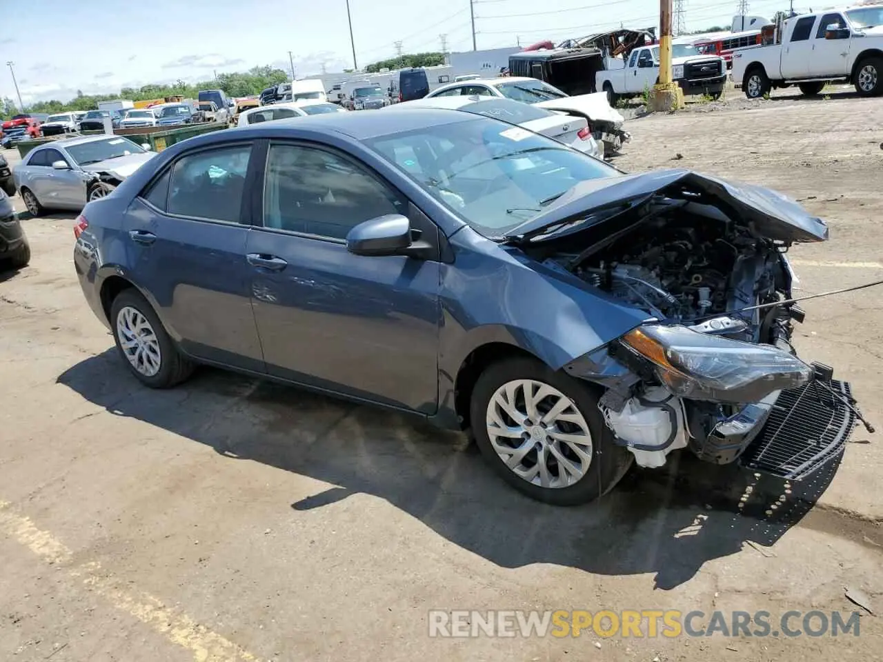 4 fotografías del automóvil dañado 2T1BURHE9KC184560 TOYOTA COROLLA 2019