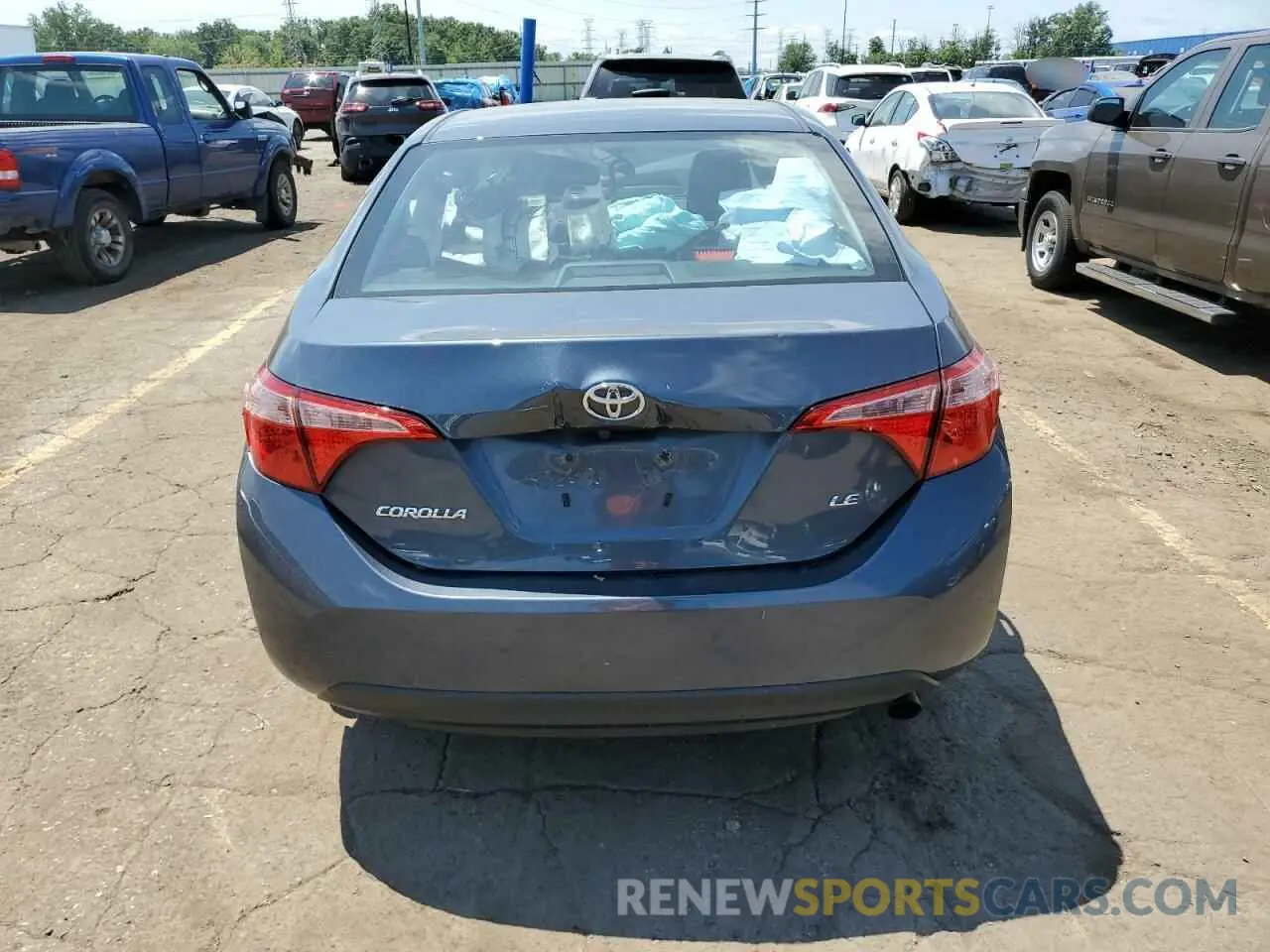 6 fotografías del automóvil dañado 2T1BURHE9KC184560 TOYOTA COROLLA 2019