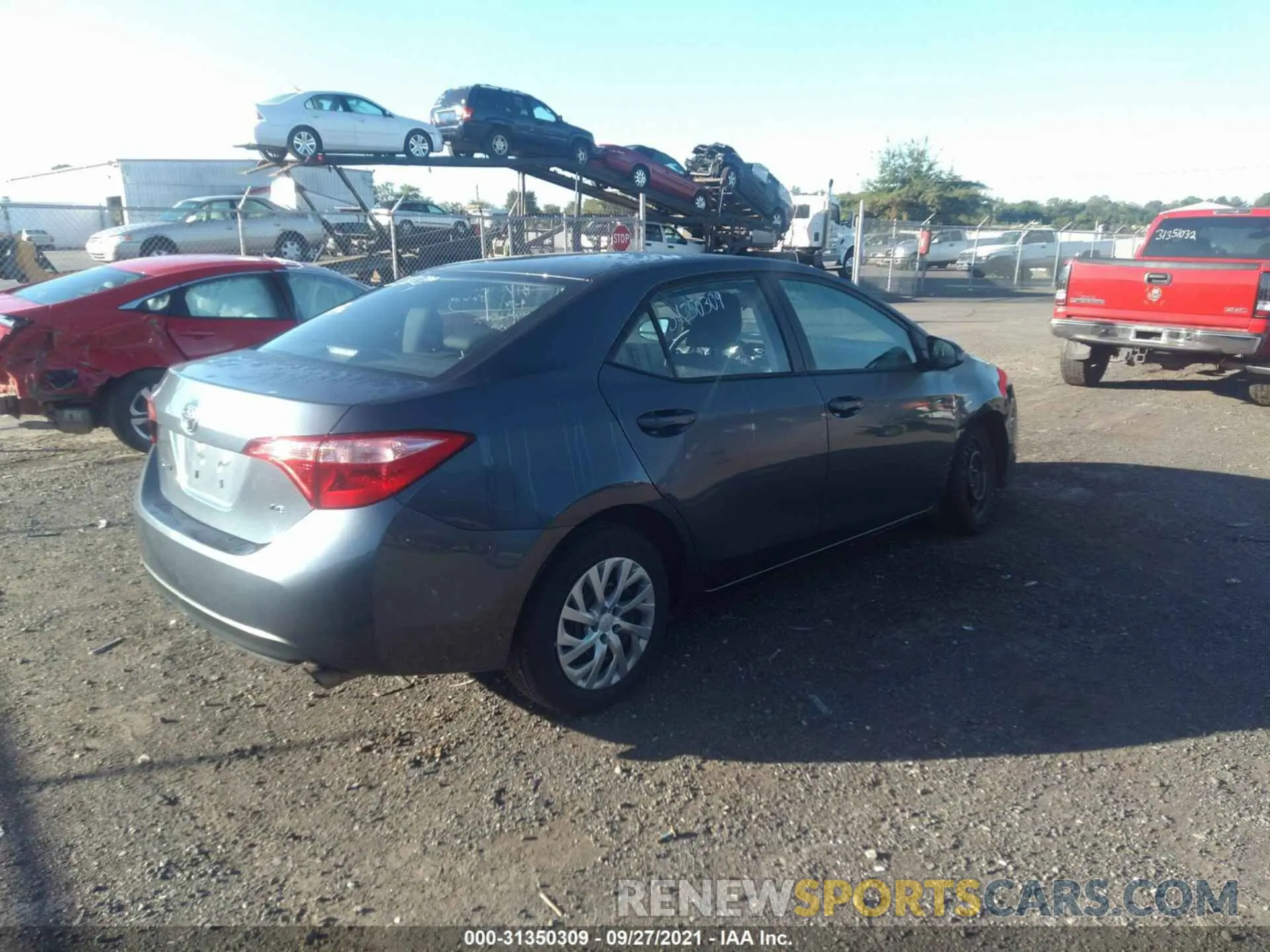 4 fotografías del automóvil dañado 2T1BURHE9KC242540 TOYOTA COROLLA 2019