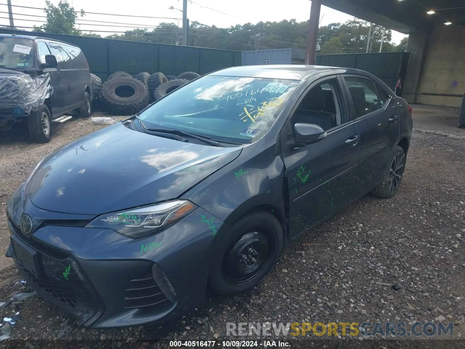 2 fotografías del automóvil dañado 2T1BURHEXKC149249 TOYOTA COROLLA 2019
