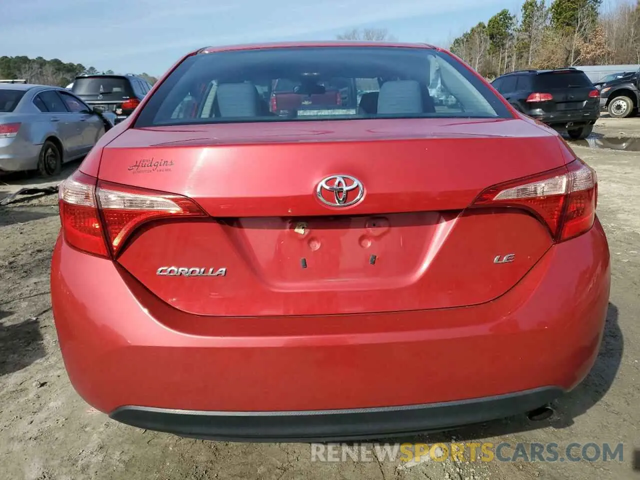 6 fotografías del automóvil dañado 2T1BURHEXKC150241 TOYOTA COROLLA 2019
