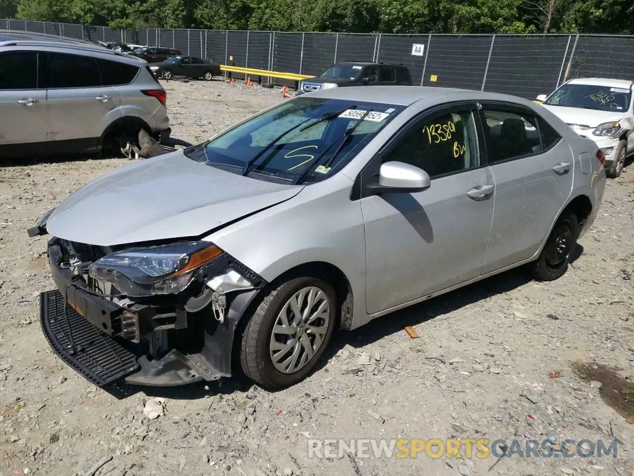 2 fotografías del automóvil dañado 2T1BURHEXKC151423 TOYOTA COROLLA 2019
