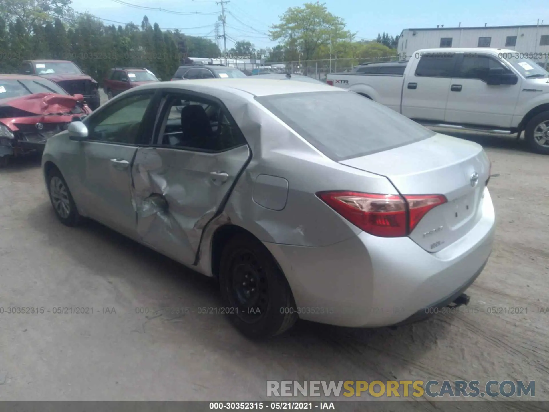 3 fotografías del automóvil dañado 2T1BURHEXKC162051 TOYOTA COROLLA 2019