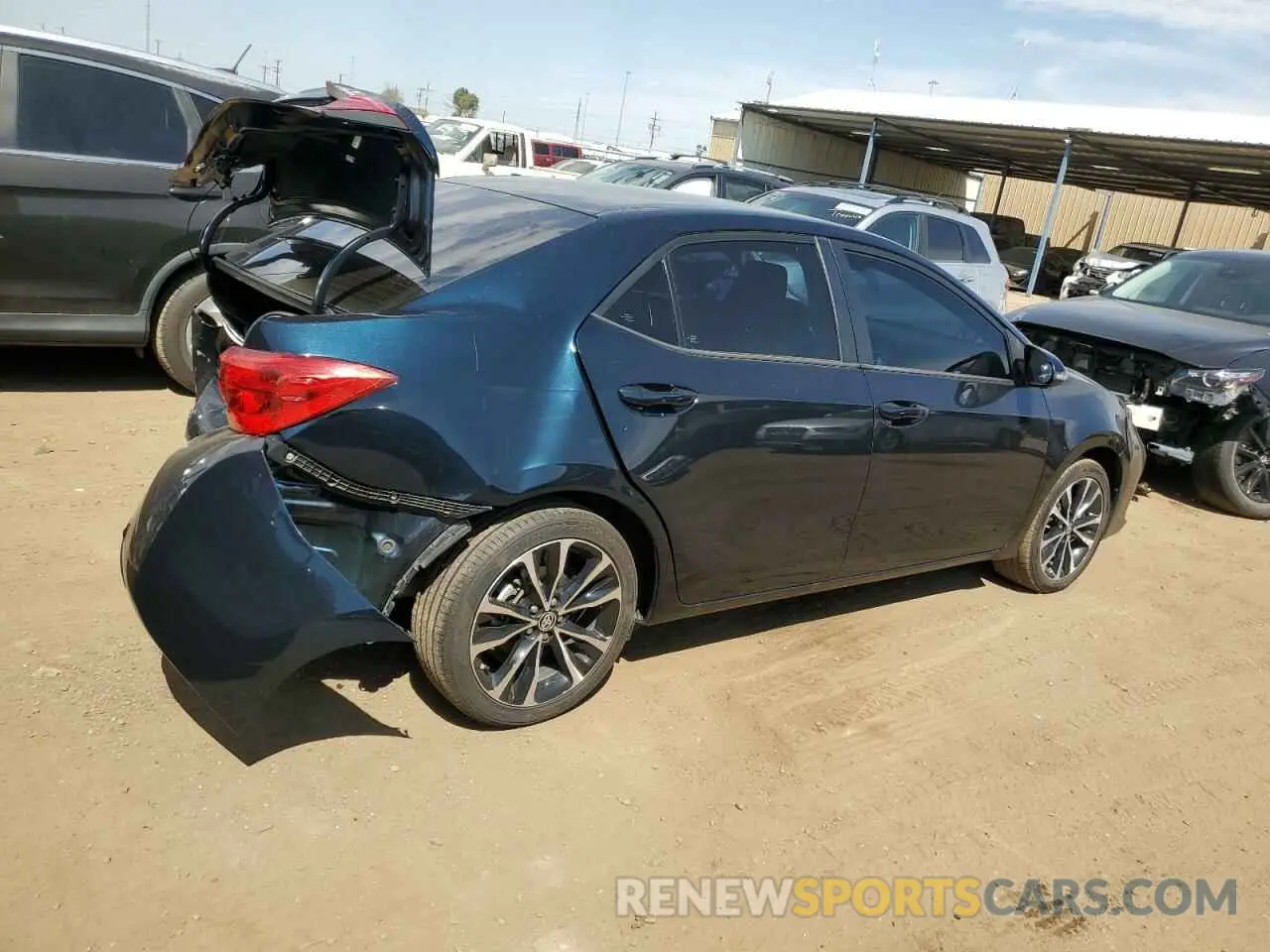 3 fotografías del automóvil dañado 2T1BURHEXKC180839 TOYOTA COROLLA 2019