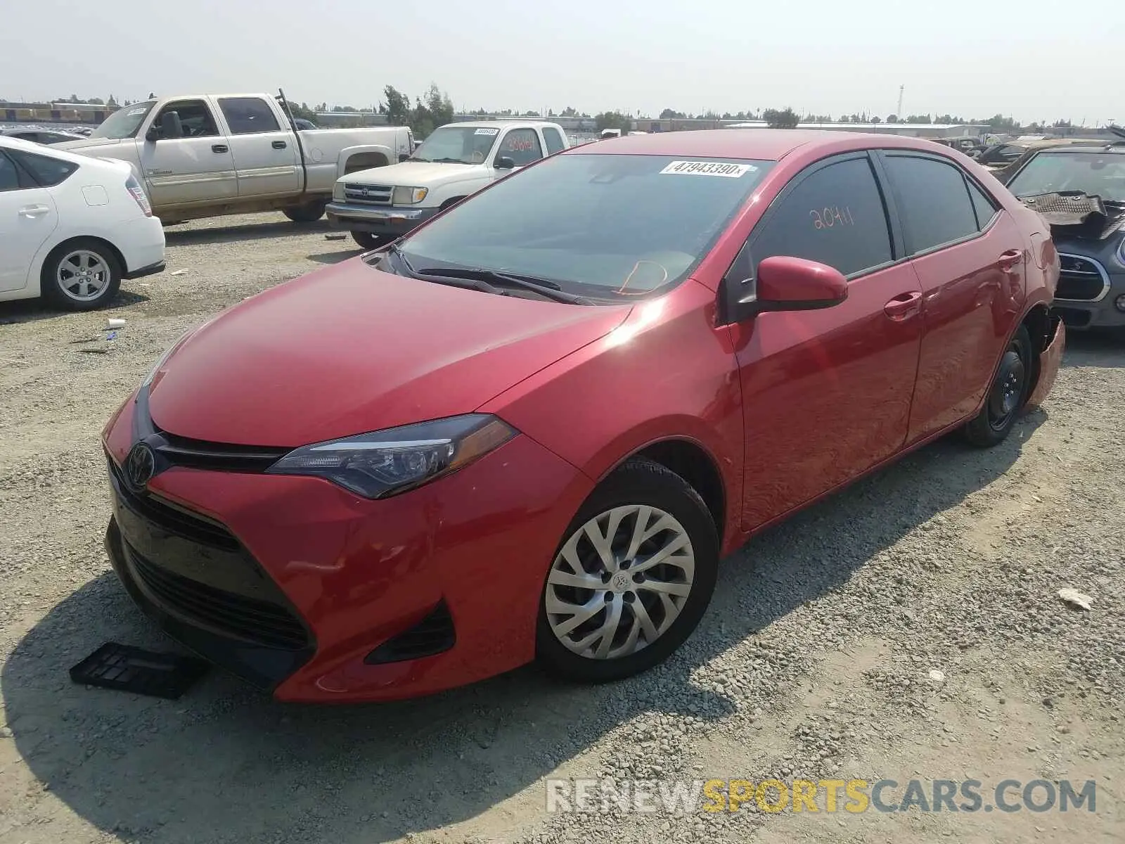 2 fotografías del automóvil dañado 2T1BURHEXKC228176 TOYOTA COROLLA 2019