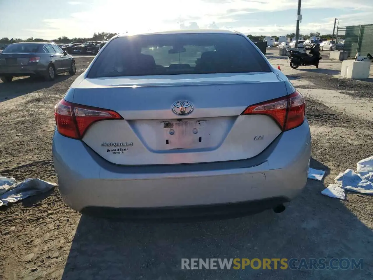 6 fotografías del automóvil dañado 5YFBURHE0KP859793 TOYOTA COROLLA 2019