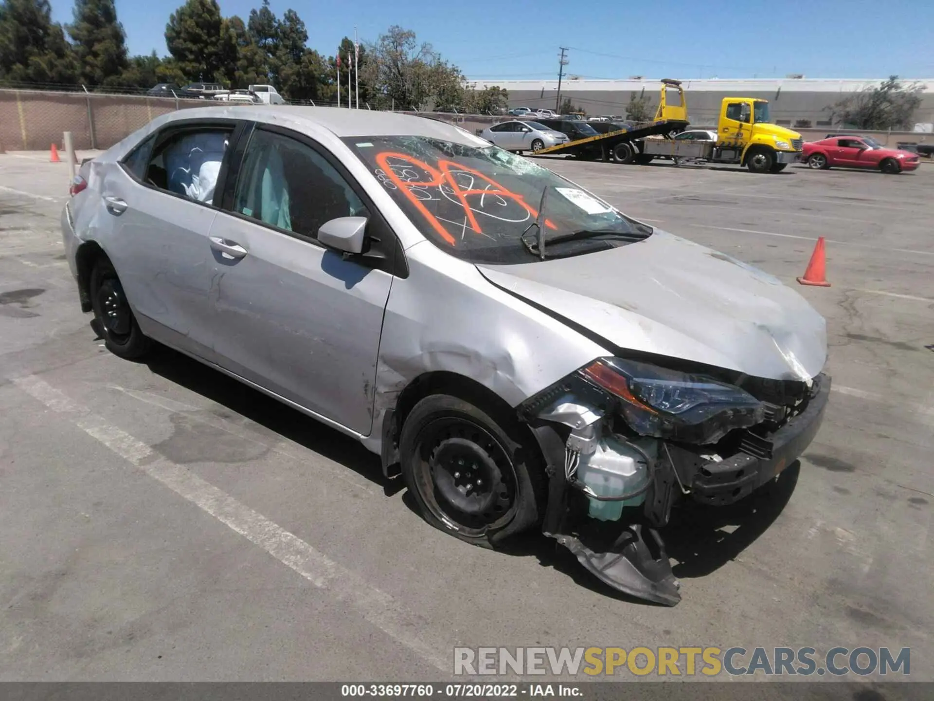 1 fotografías del automóvil dañado 5YFBURHE0KP876643 TOYOTA COROLLA 2019