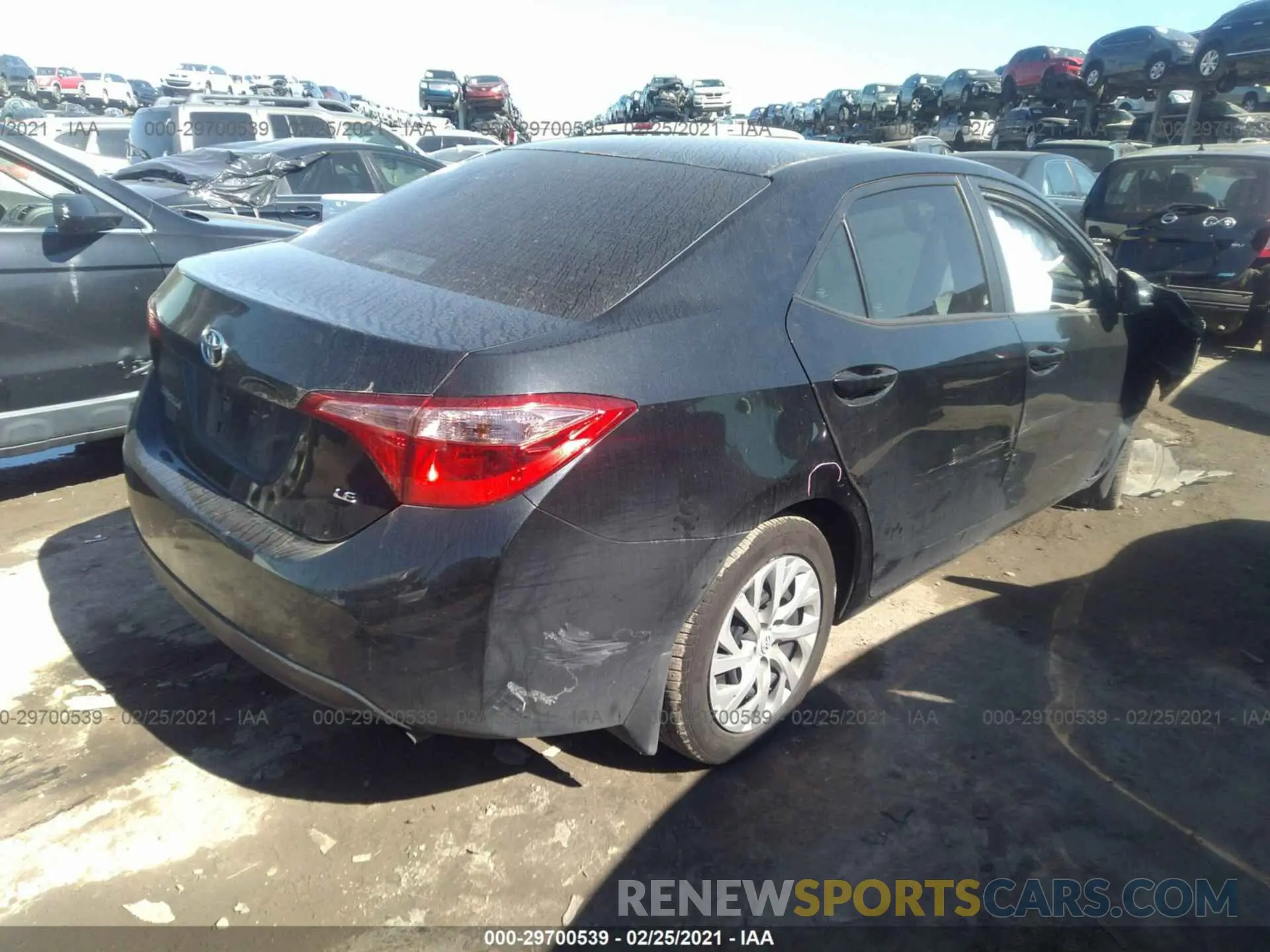4 fotografías del automóvil dañado 5YFBURHE0KP882507 TOYOTA COROLLA 2019