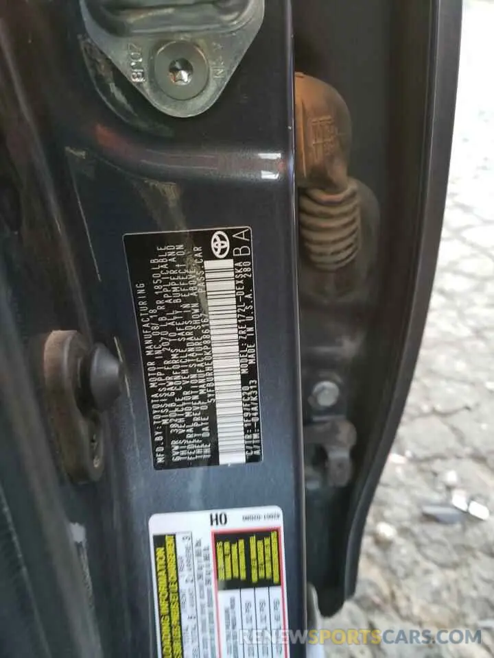 12 fotografías del automóvil dañado 5YFBURHE0KP886167 TOYOTA COROLLA 2019