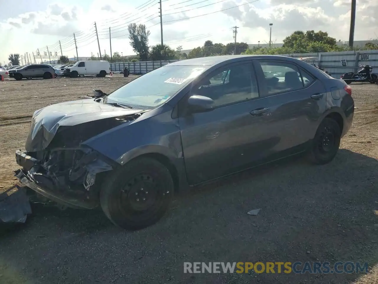 1 fotografías del automóvil dañado 5YFBURHE0KP888677 TOYOTA COROLLA 2019