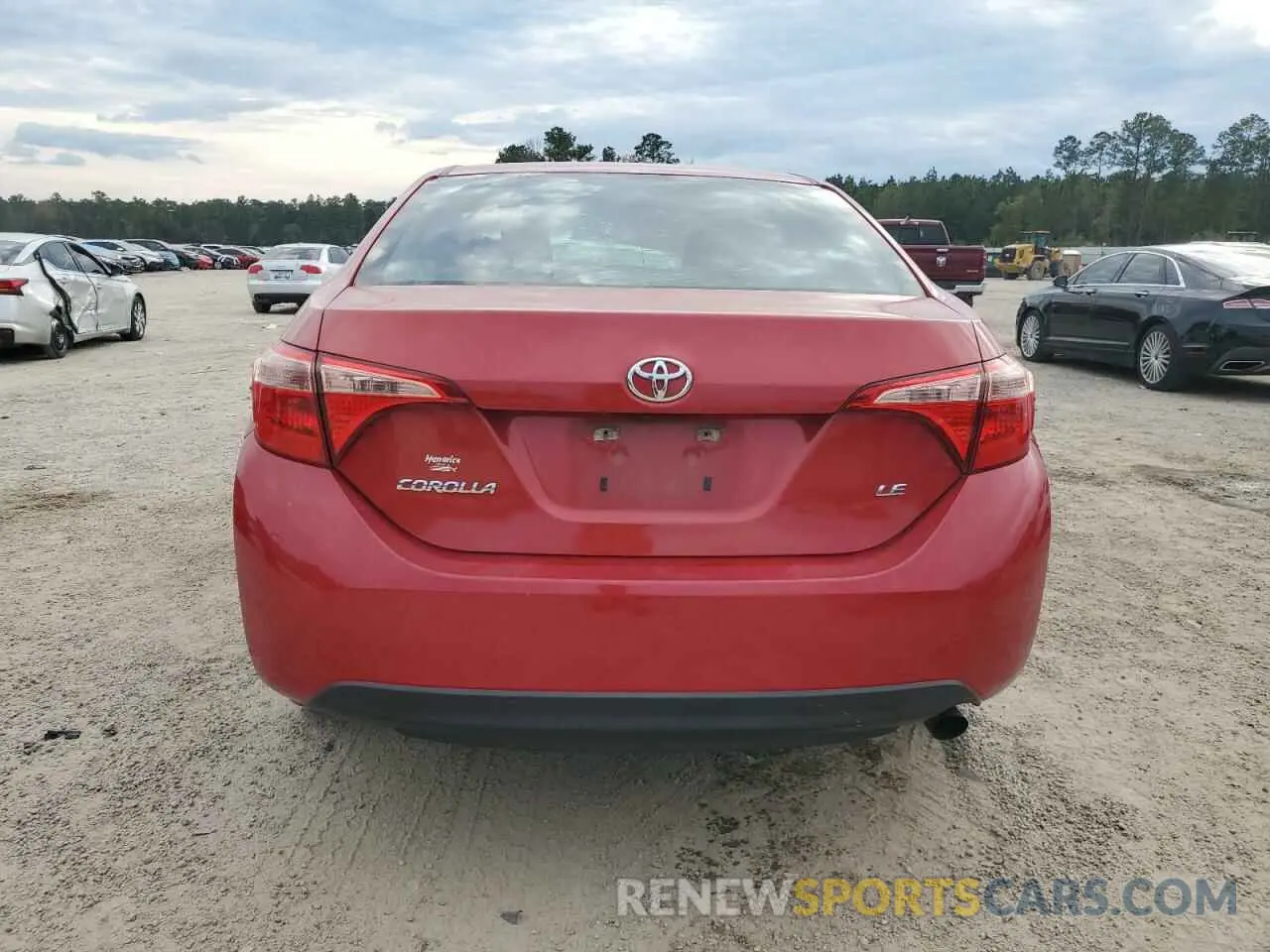 6 fotografías del automóvil dañado 5YFBURHE0KP930460 TOYOTA COROLLA 2019