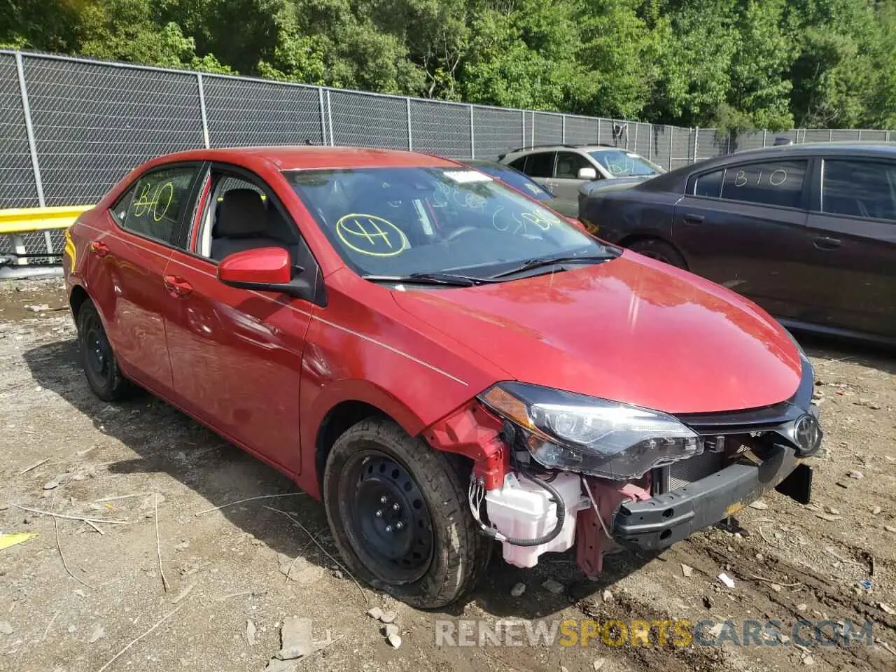 1 fotografías del automóvil dañado 5YFBURHE0KP941443 TOYOTA COROLLA 2019