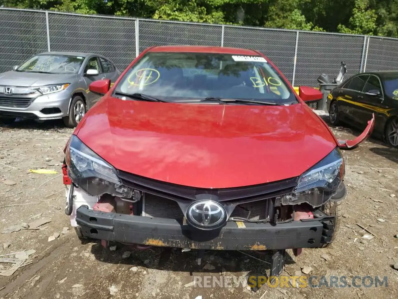 9 fotografías del automóvil dañado 5YFBURHE0KP941443 TOYOTA COROLLA 2019