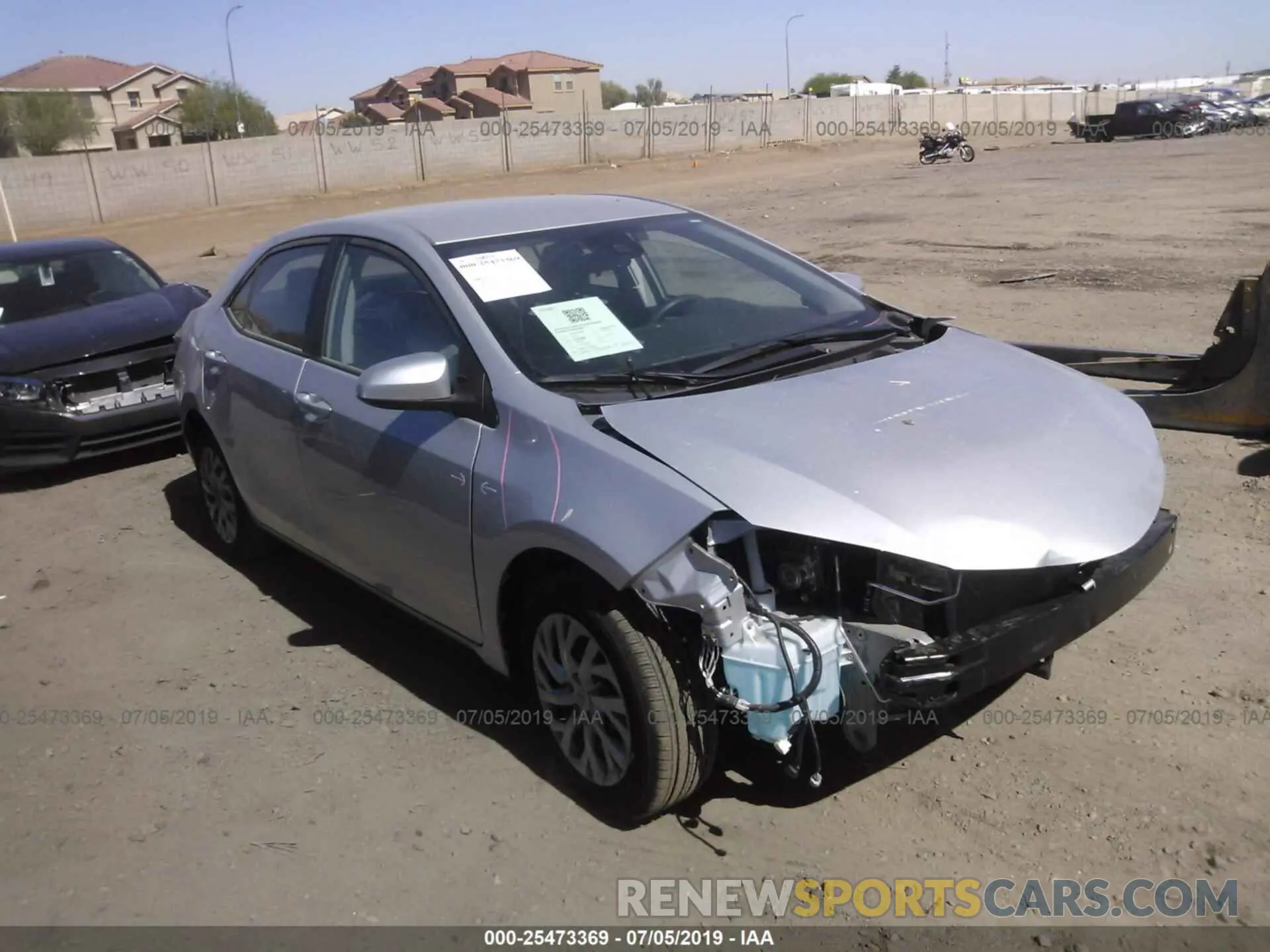 1 fotografías del automóvil dañado 5YFBURHE1KP866610 TOYOTA COROLLA 2019