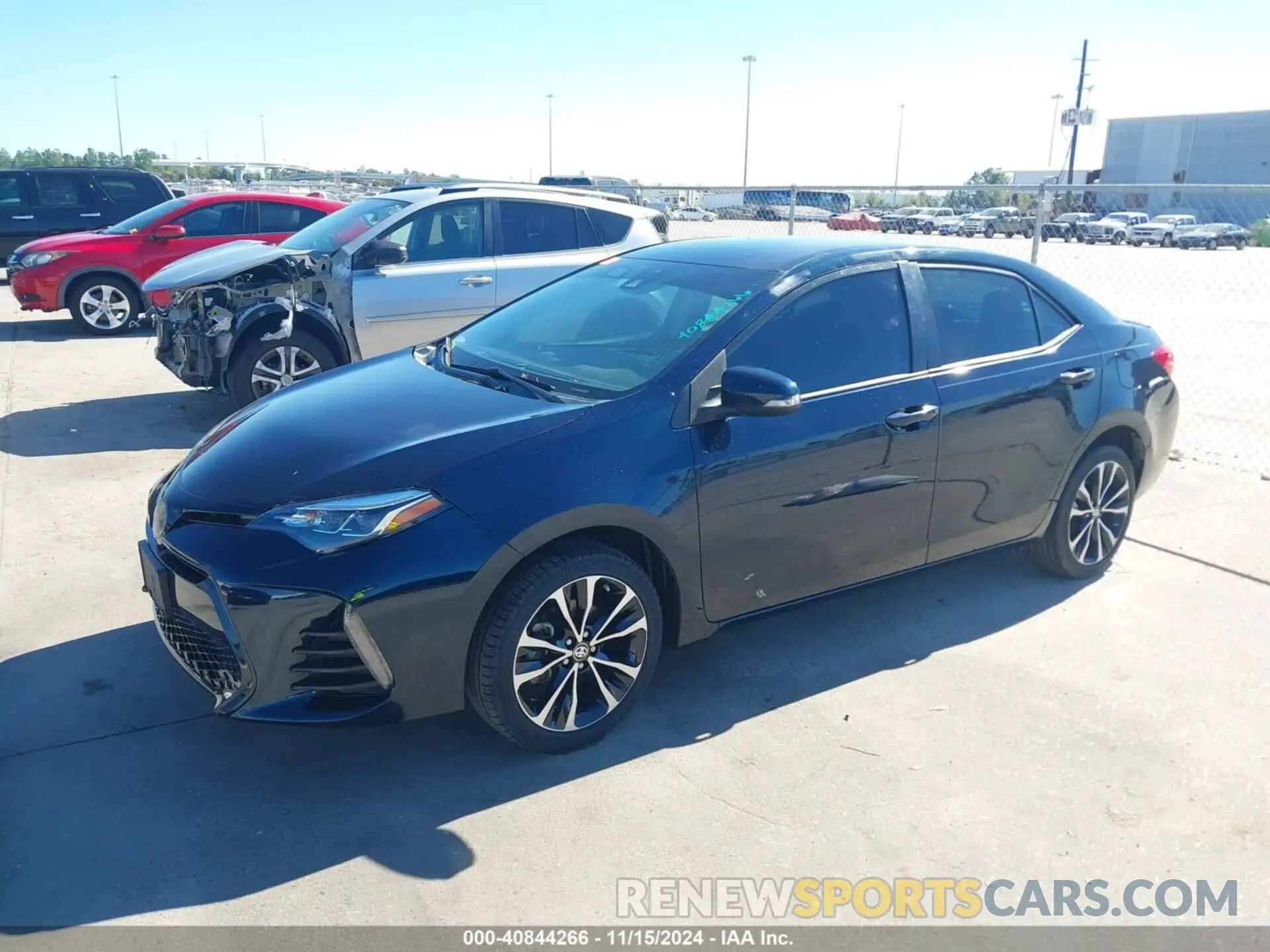 2 fotografías del automóvil dañado 5YFBURHE1KP869104 TOYOTA COROLLA 2019