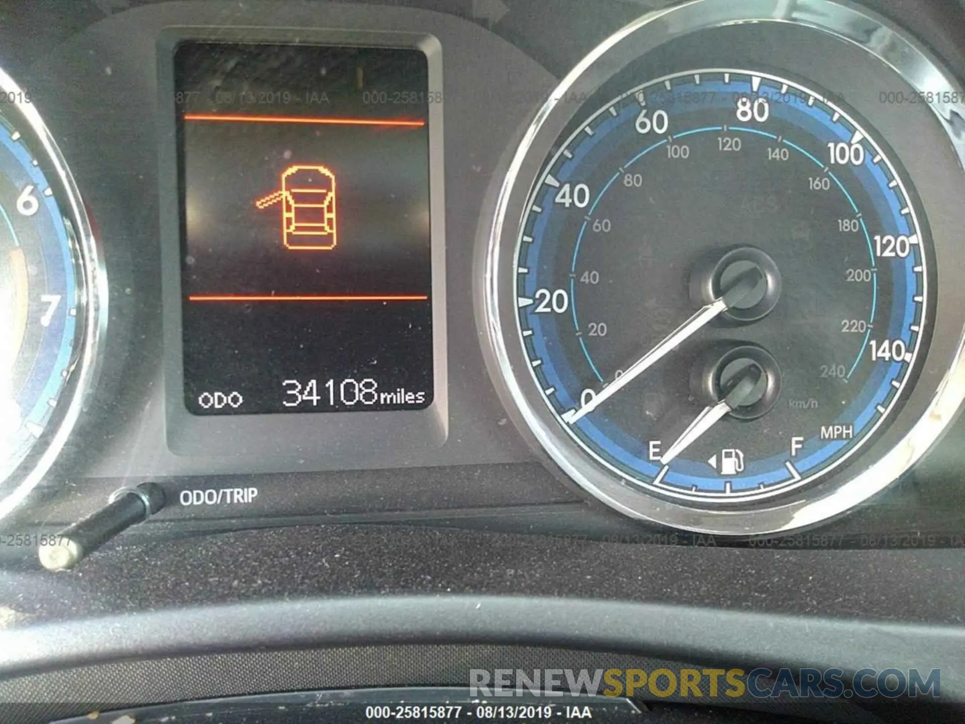 7 fotografías del automóvil dañado 5YFBURHE1KP870351 TOYOTA COROLLA 2019