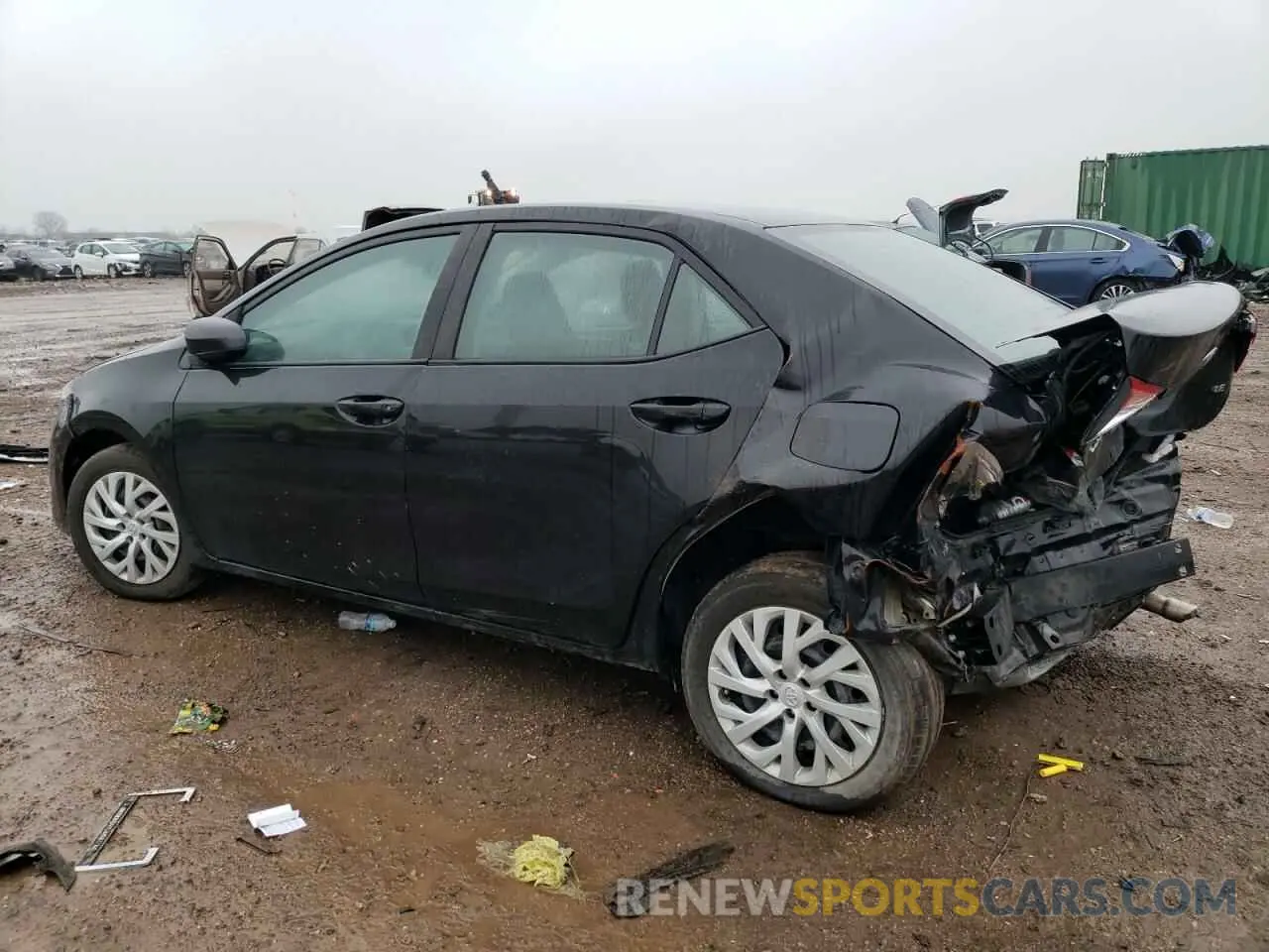 2 fotografías del automóvil dañado 5YFBURHE1KP876165 TOYOTA COROLLA 2019