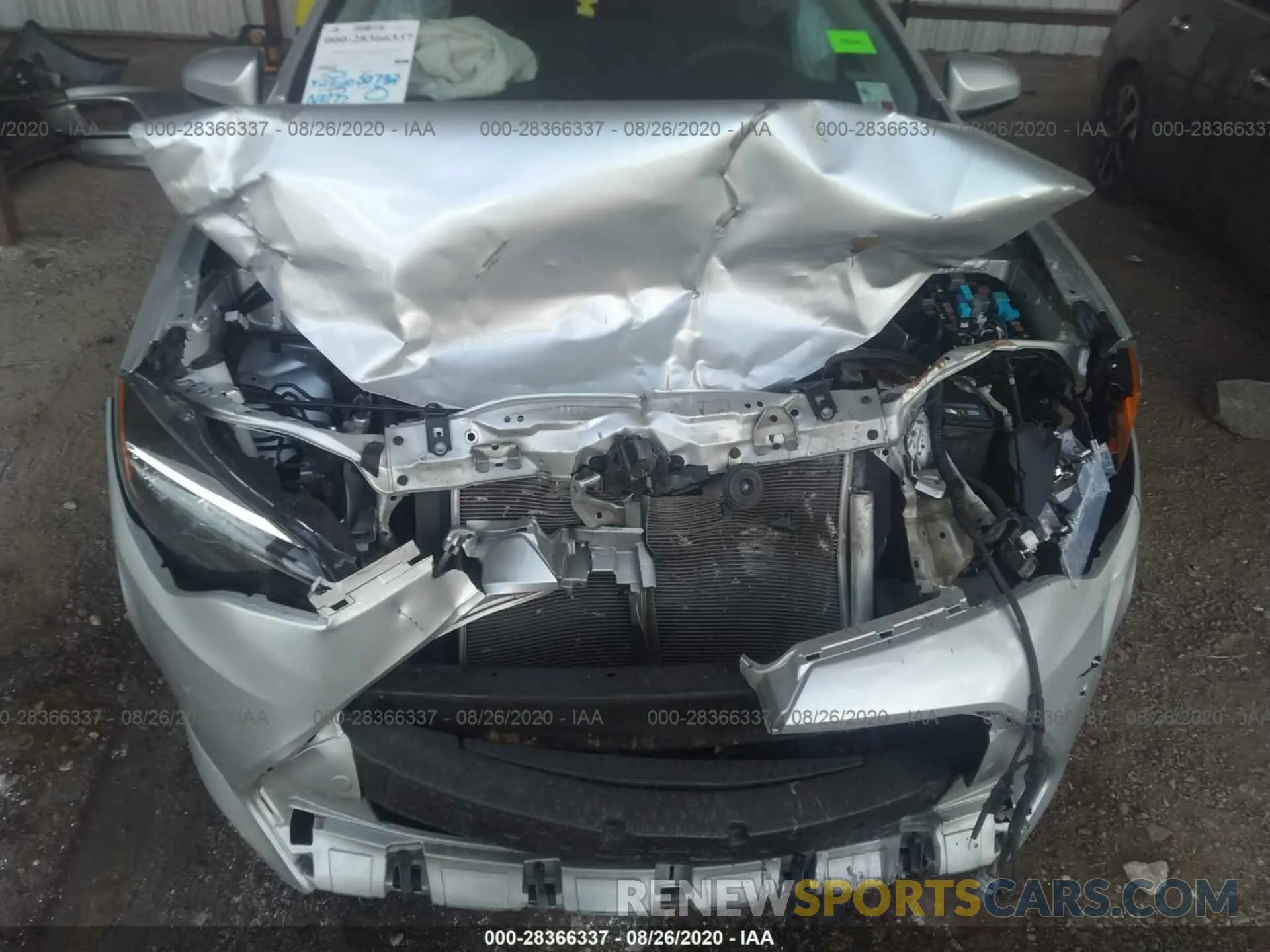 10 fotografías del automóvil dañado 5YFBURHE1KP878725 TOYOTA COROLLA 2019