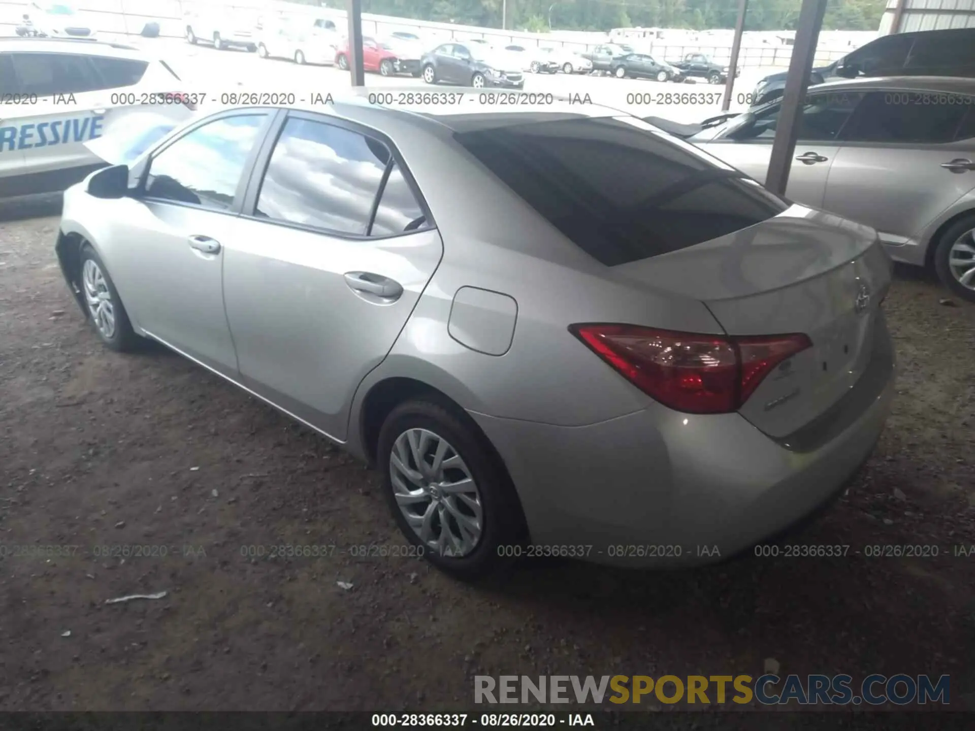 3 fotografías del automóvil dañado 5YFBURHE1KP878725 TOYOTA COROLLA 2019