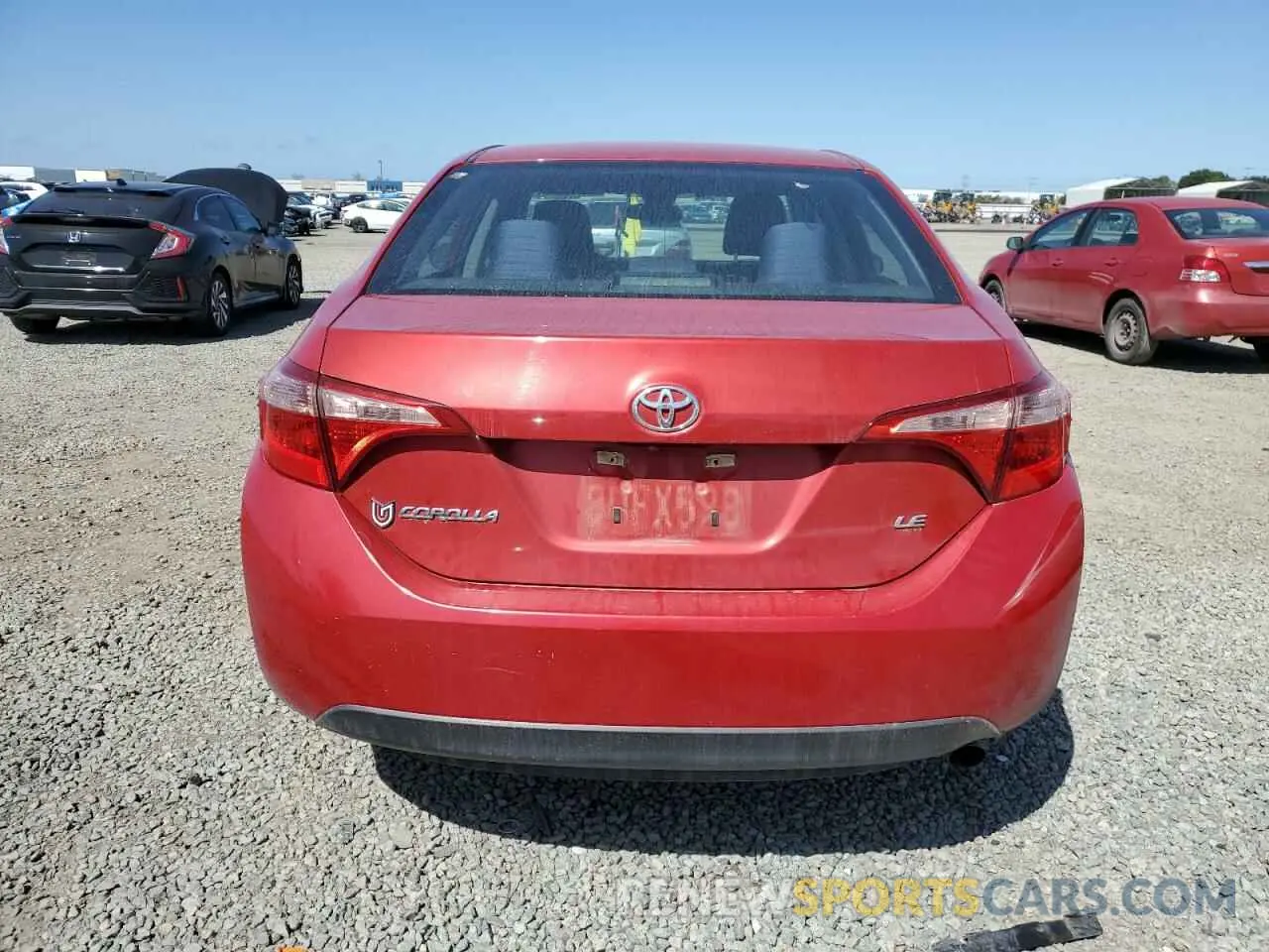 6 fotografías del automóvil dañado 5YFBURHE1KP889806 TOYOTA COROLLA 2019