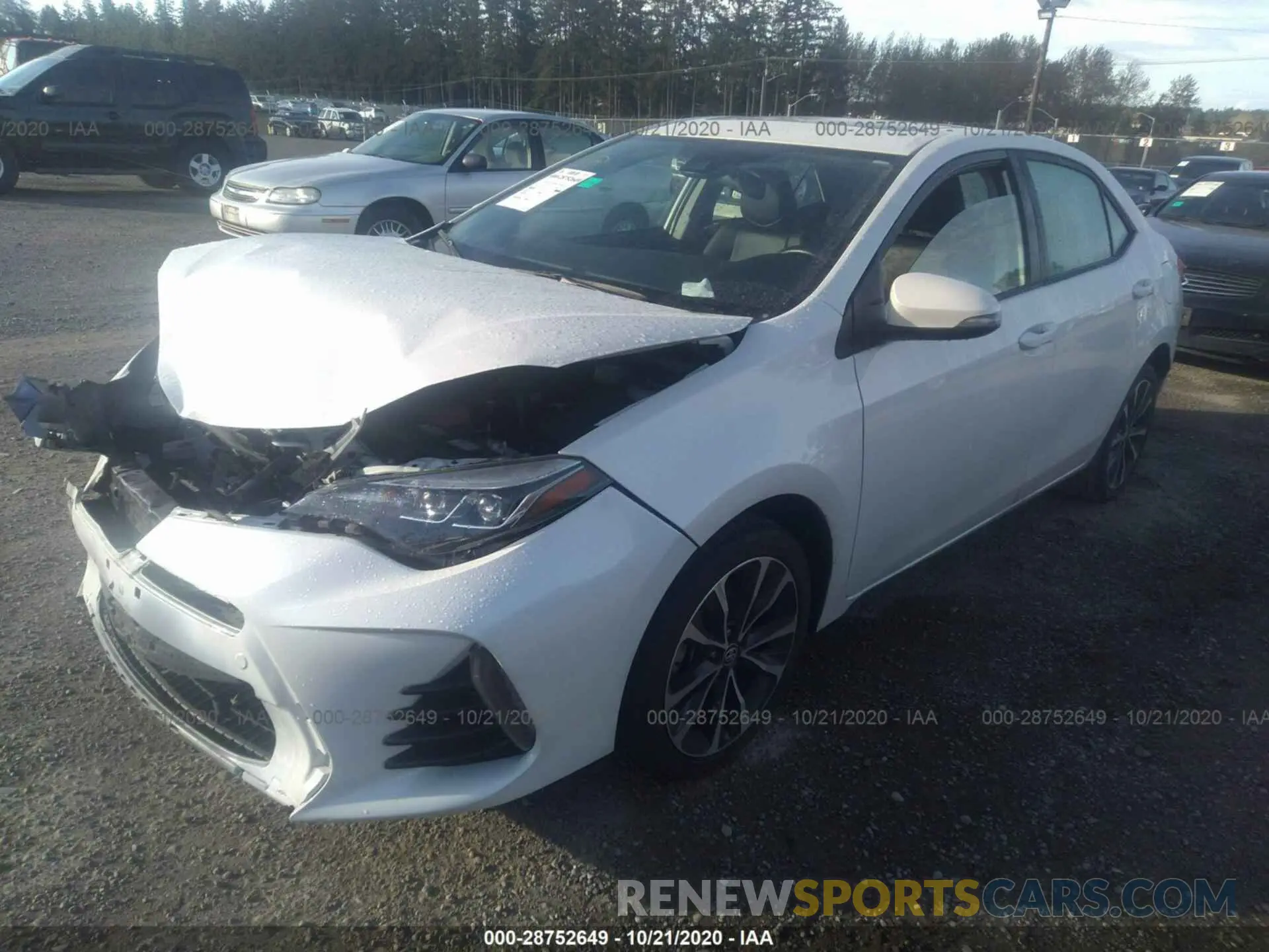 2 fotografías del automóvil dañado 5YFBURHE1KP904658 TOYOTA COROLLA 2019