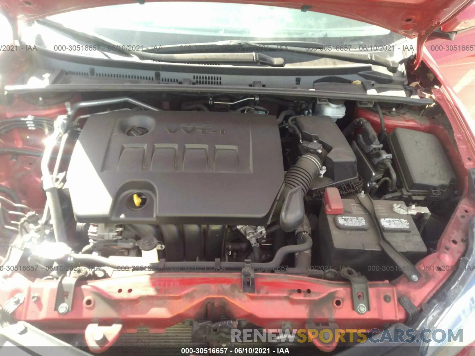 10 fotografías del automóvil dañado 5YFBURHE1KP906412 TOYOTA COROLLA 2019
