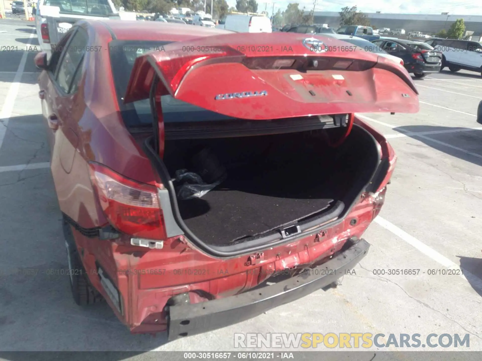 6 fotografías del automóvil dañado 5YFBURHE1KP906412 TOYOTA COROLLA 2019