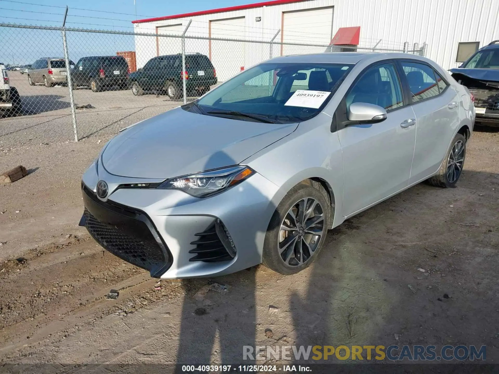 2 fotografías del automóvil dañado 5YFBURHE1KP912968 TOYOTA COROLLA 2019