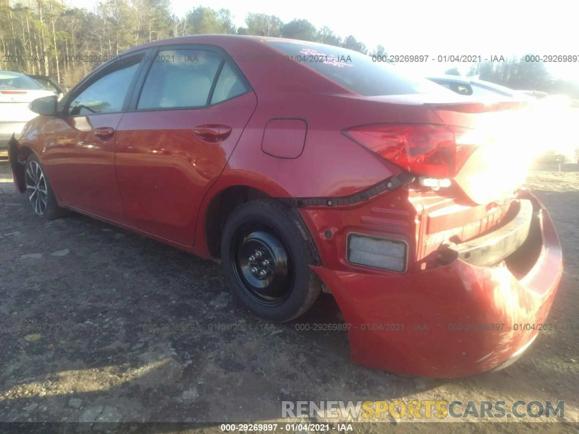 3 fotografías del automóvil dañado 5YFBURHE1KP921279 TOYOTA COROLLA 2019