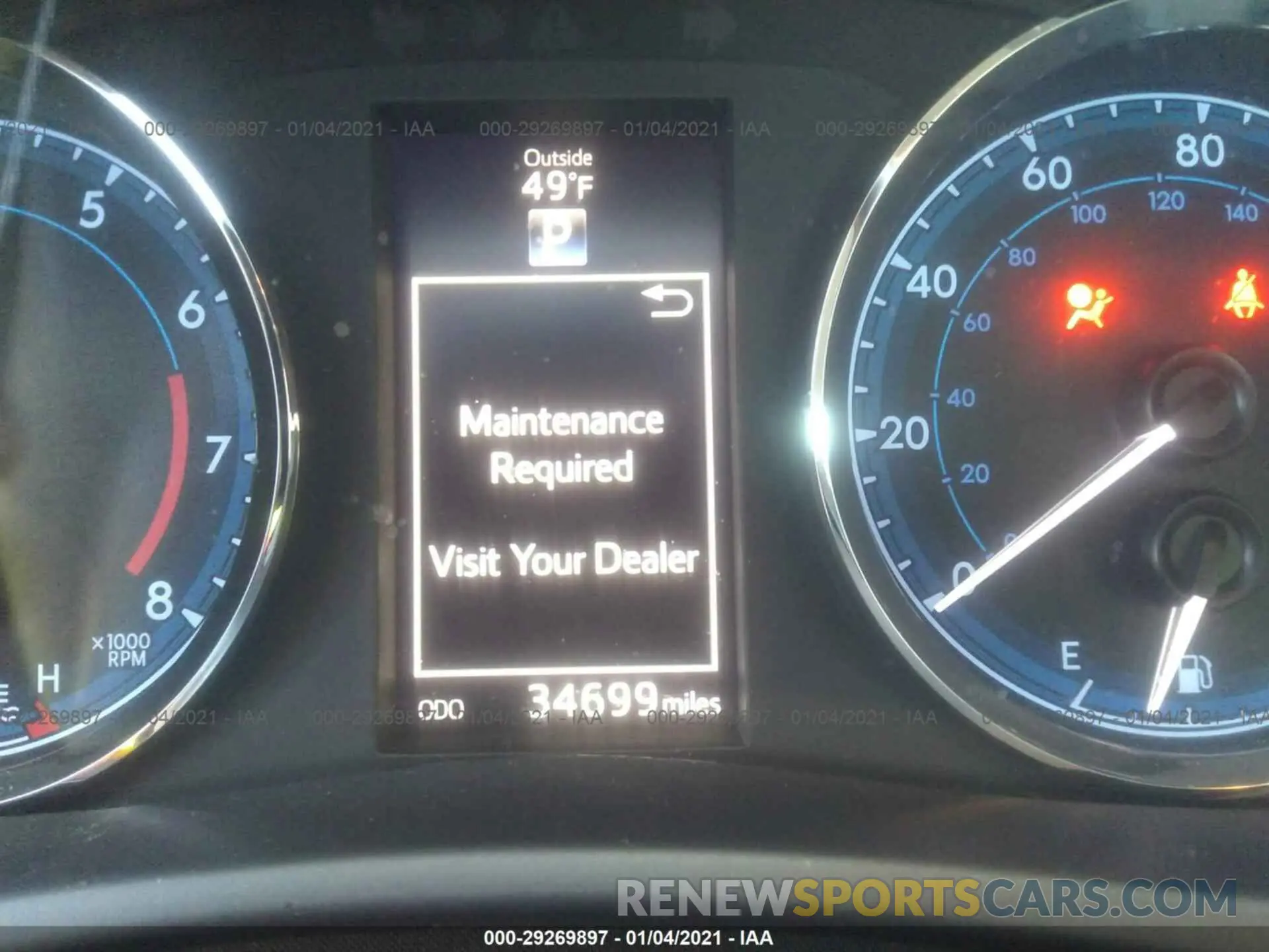 7 fotografías del automóvil dañado 5YFBURHE1KP921279 TOYOTA COROLLA 2019