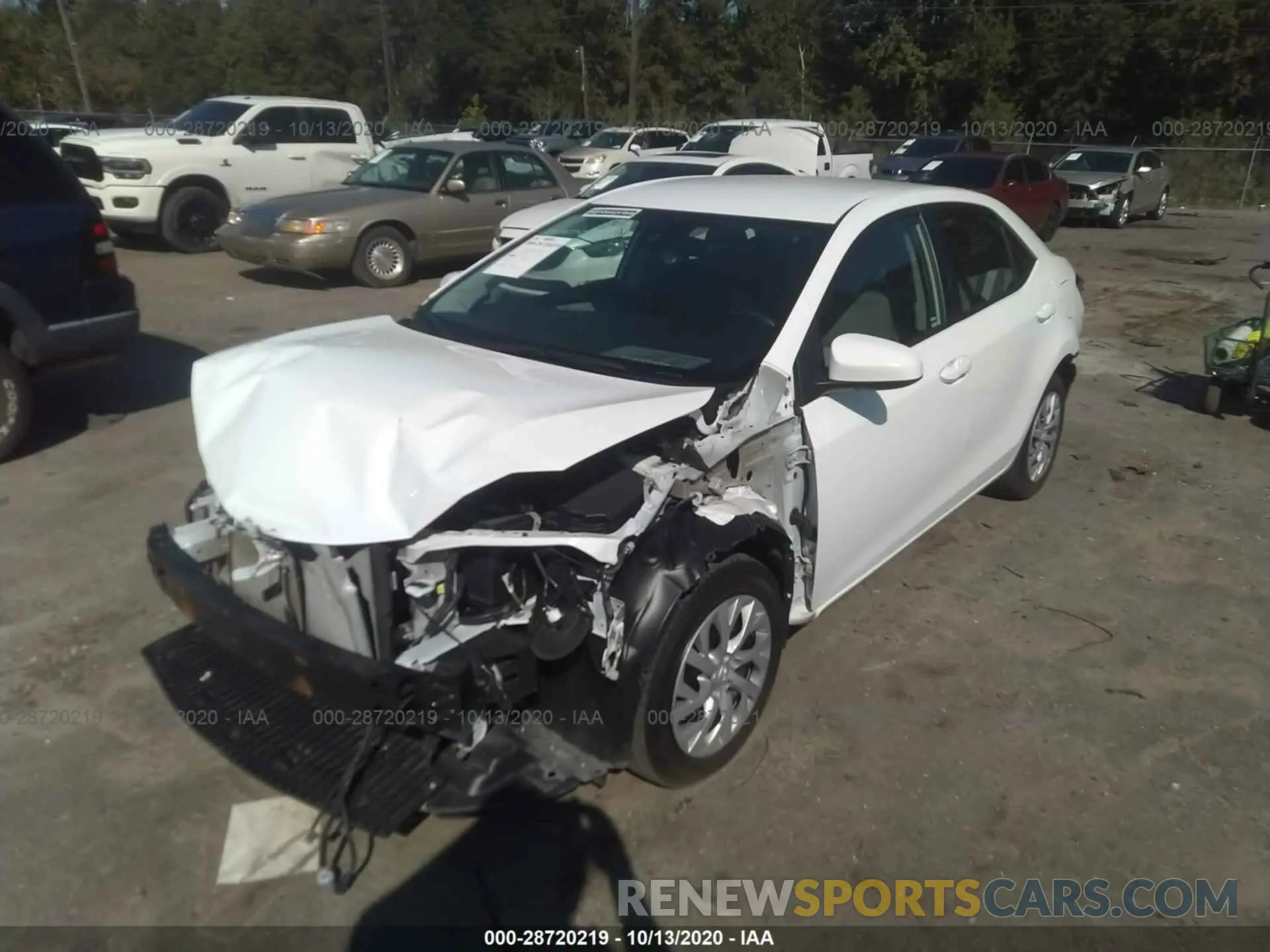 2 fotografías del automóvil dañado 5YFBURHE1KP932122 TOYOTA COROLLA 2019