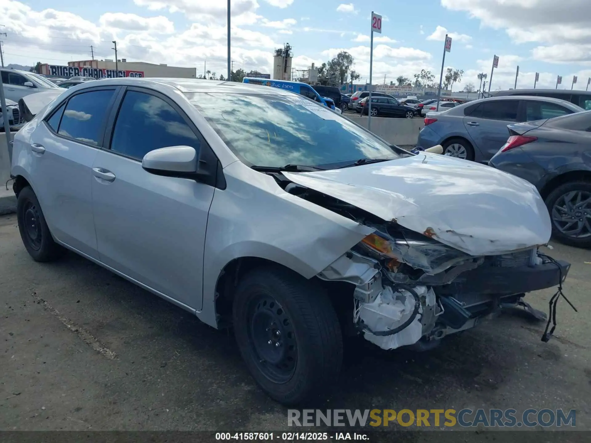 1 fotografías del automóvil dañado 5YFBURHE2KP858502 TOYOTA COROLLA 2019