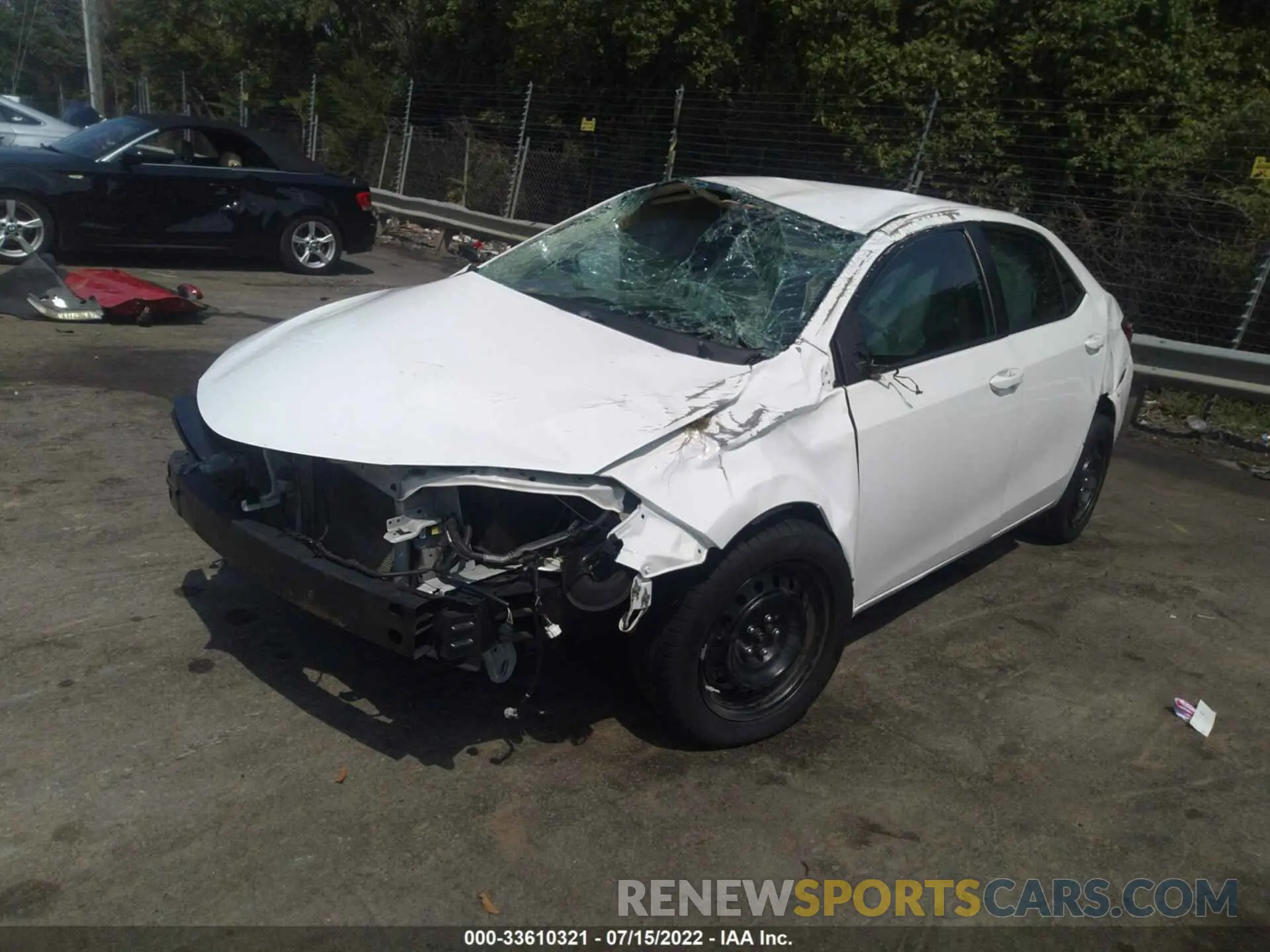 2 fotografías del automóvil dañado 5YFBURHE2KP865059 TOYOTA COROLLA 2019