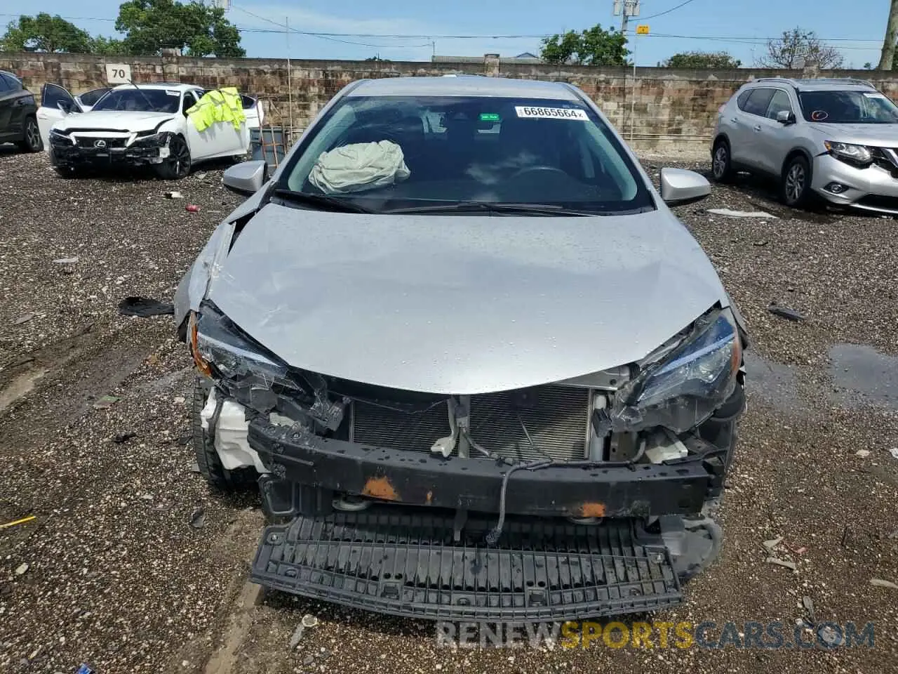 5 fotografías del automóvil dañado 5YFBURHE2KP869077 TOYOTA COROLLA 2019
