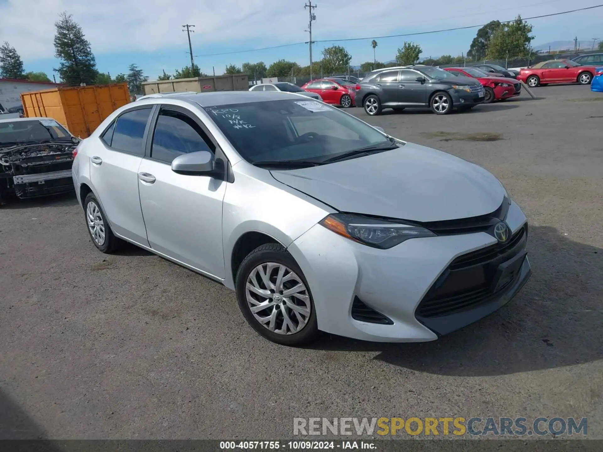 1 fotografías del automóvil dañado 5YFBURHE2KP869824 TOYOTA COROLLA 2019
