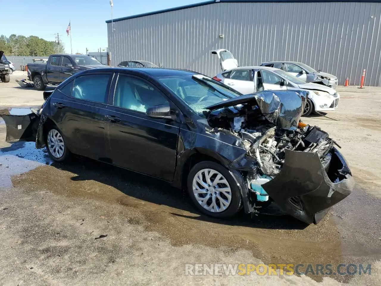 4 fotografías del automóvil dañado 5YFBURHE2KP913630 TOYOTA COROLLA 2019