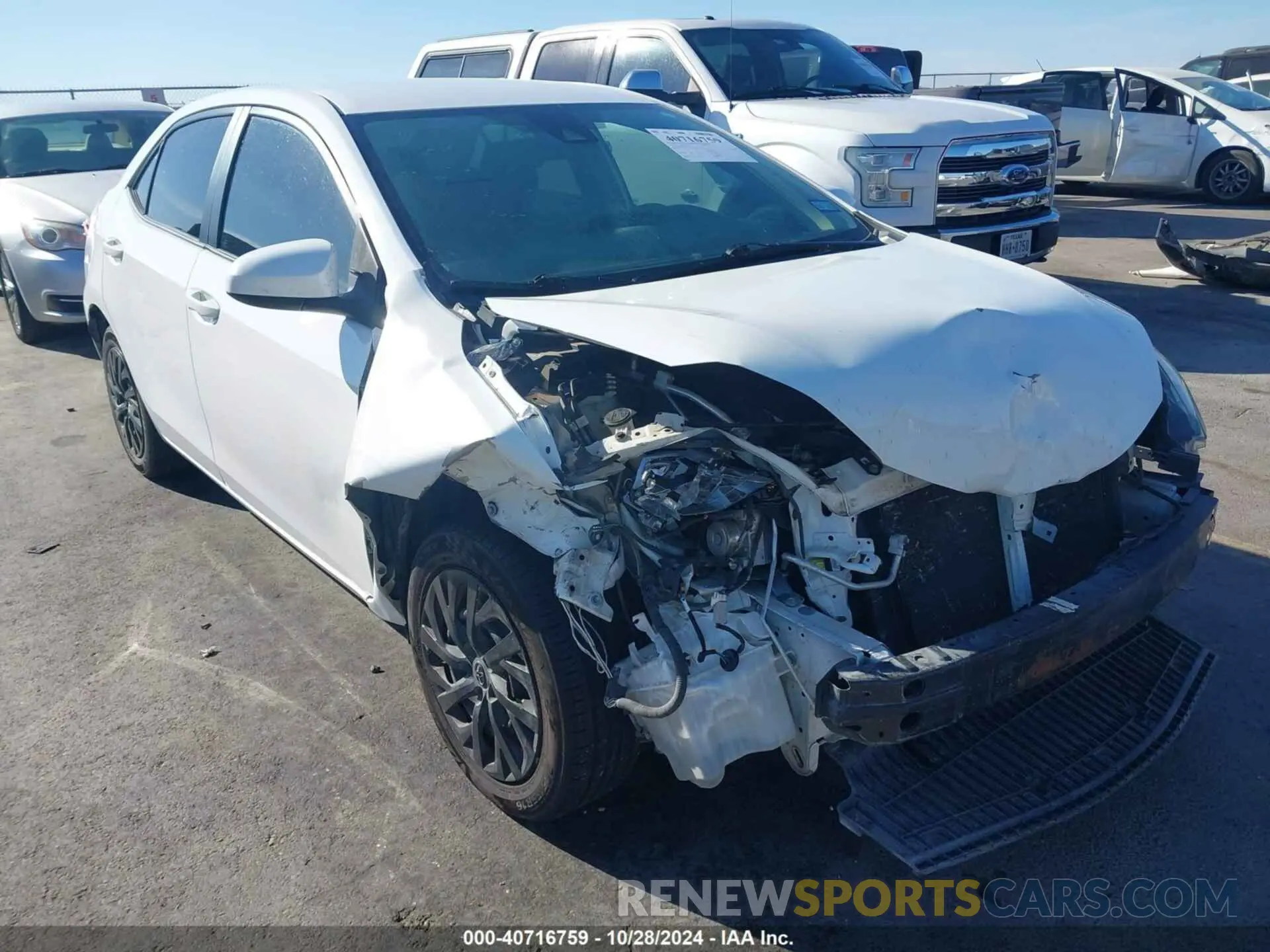 1 fotografías del automóvil dañado 5YFBURHE2KP927298 TOYOTA COROLLA 2019