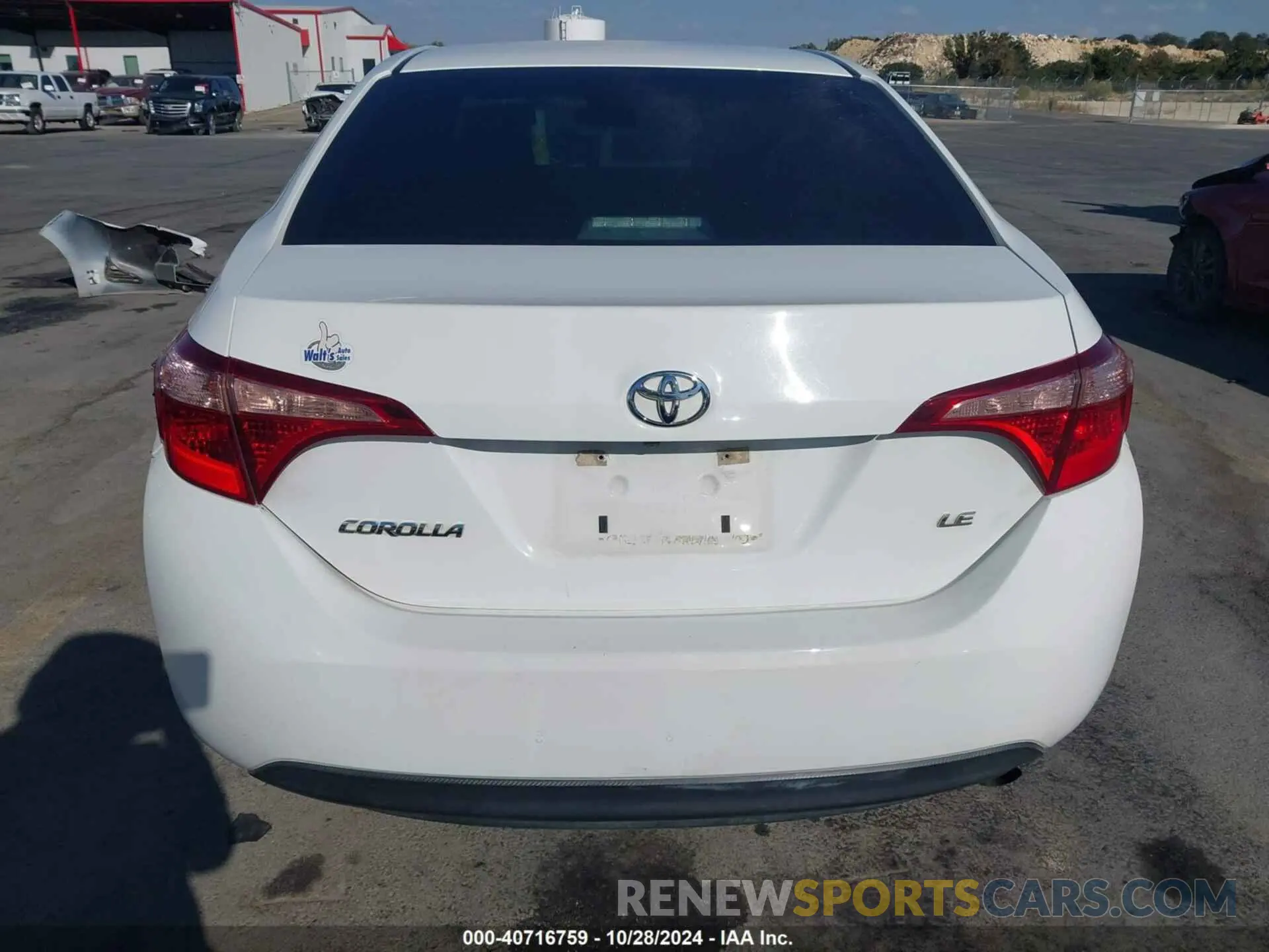 17 fotografías del automóvil dañado 5YFBURHE2KP927298 TOYOTA COROLLA 2019