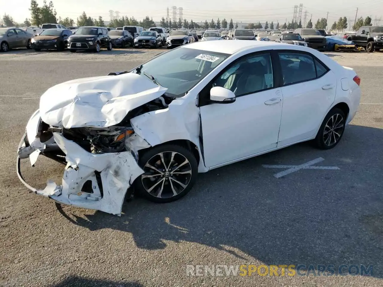 1 fotografías del automóvil dañado 5YFBURHE2KP938527 TOYOTA COROLLA 2019