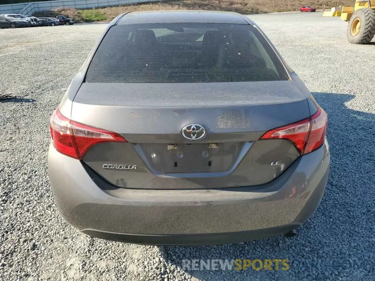 6 fotografías del automóvil dañado 5YFBURHE3KP860856 TOYOTA COROLLA 2019