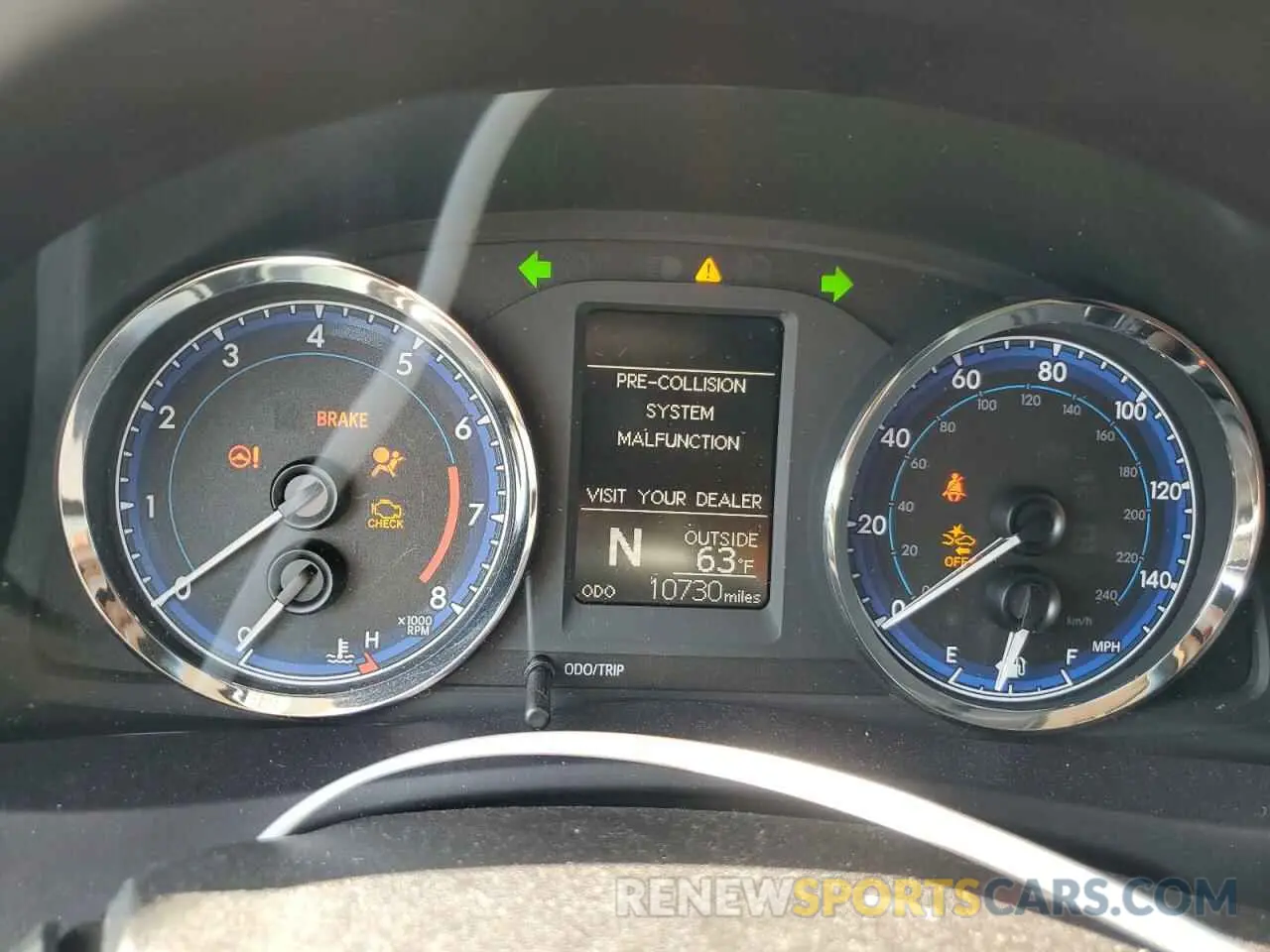 9 fotografías del automóvil dañado 5YFBURHE3KP860856 TOYOTA COROLLA 2019