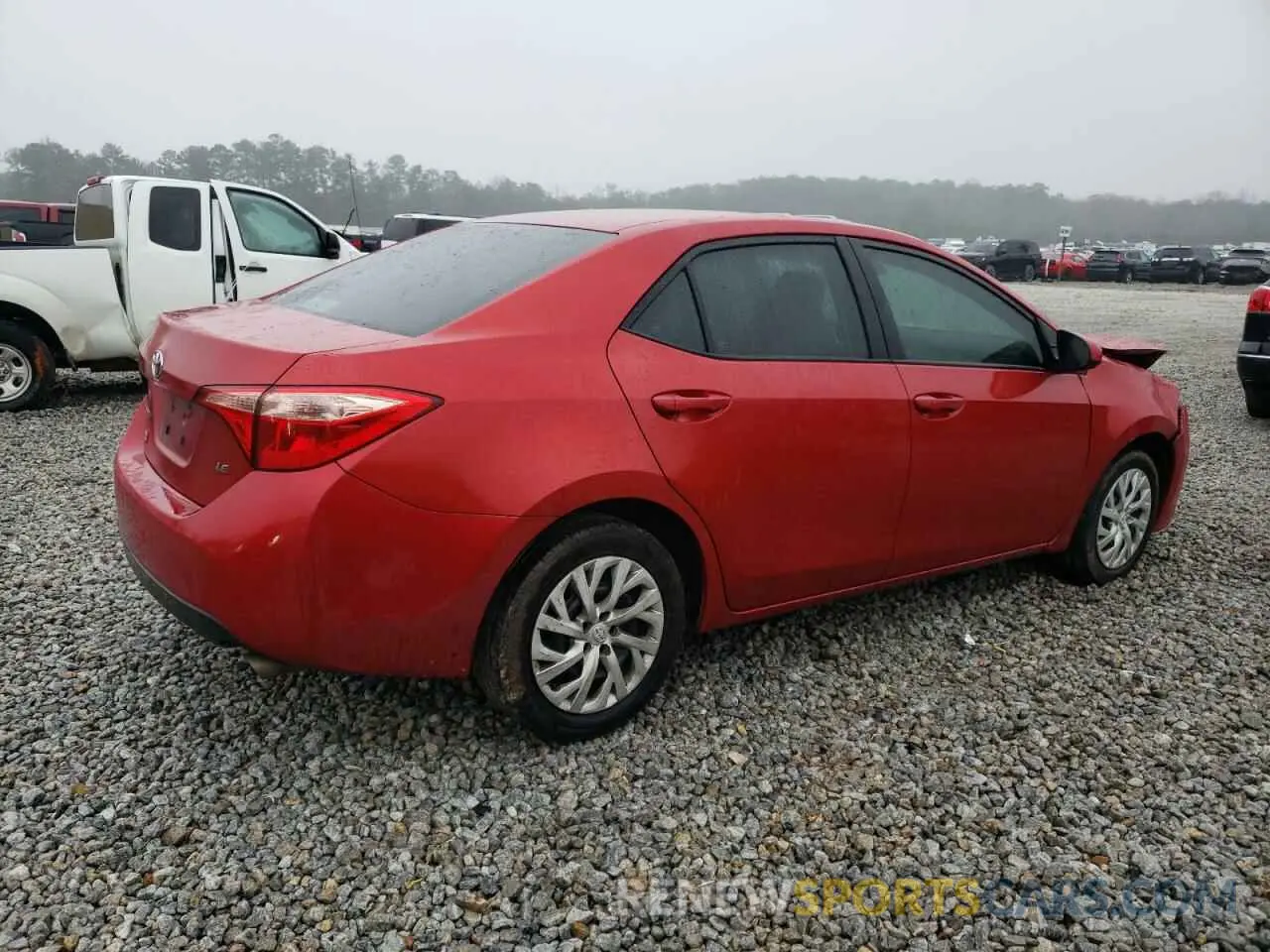 3 fotografías del automóvil dañado 5YFBURHE3KP865006 TOYOTA COROLLA 2019
