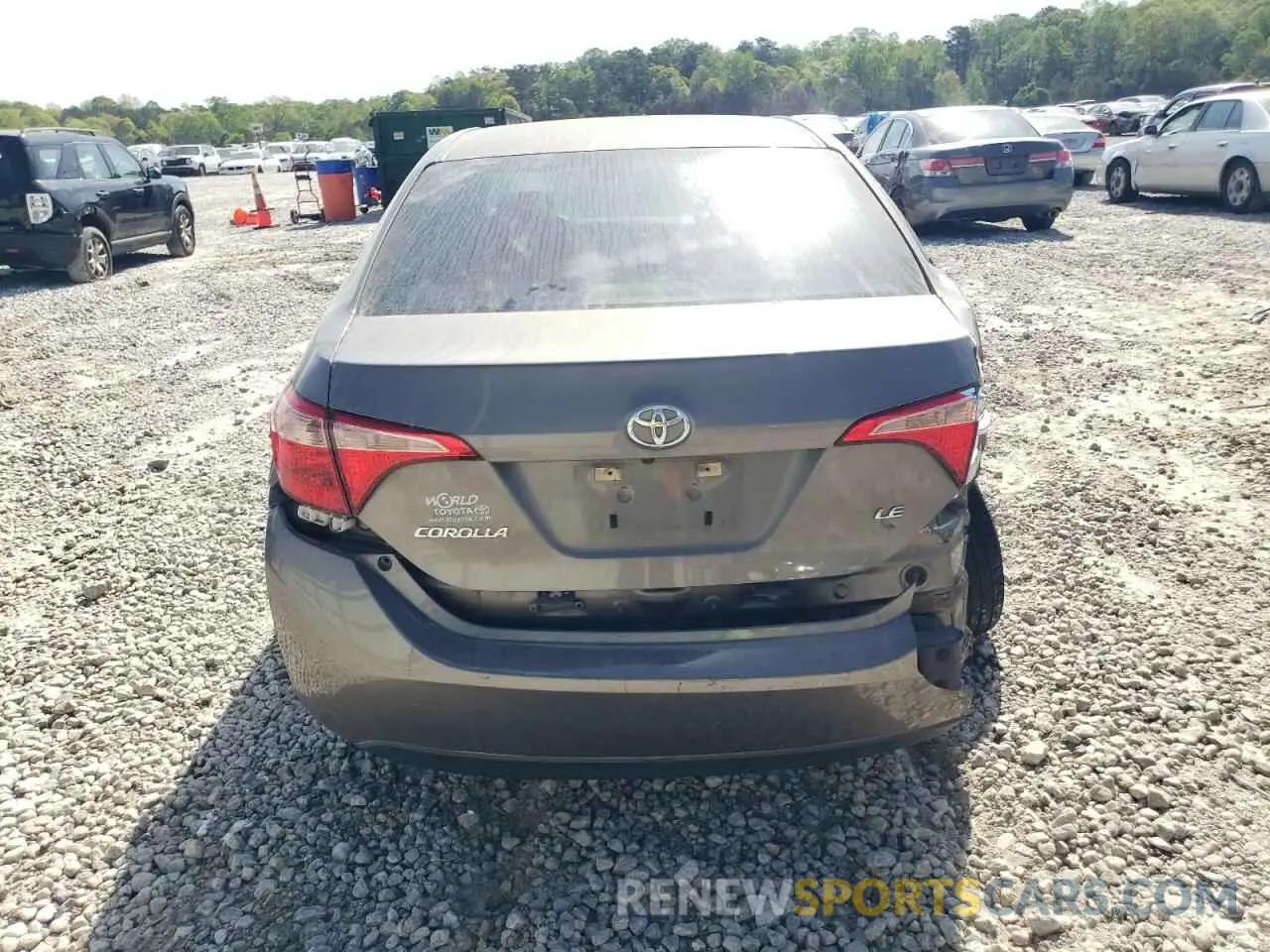 6 fotografías del automóvil dañado 5YFBURHE3KP868620 TOYOTA COROLLA 2019